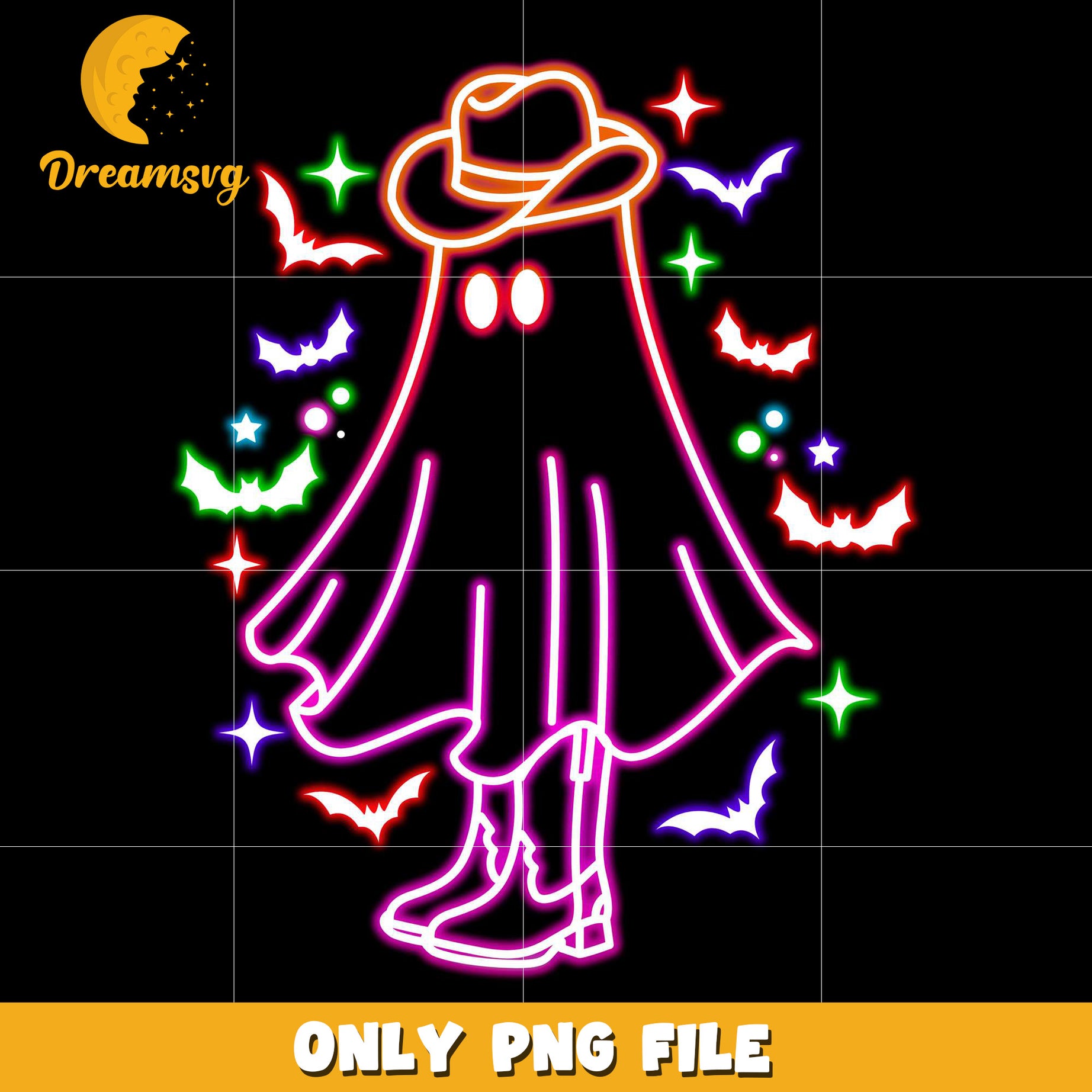 Cowboy ghoul neon png, halloween characters​ png, halloween design png