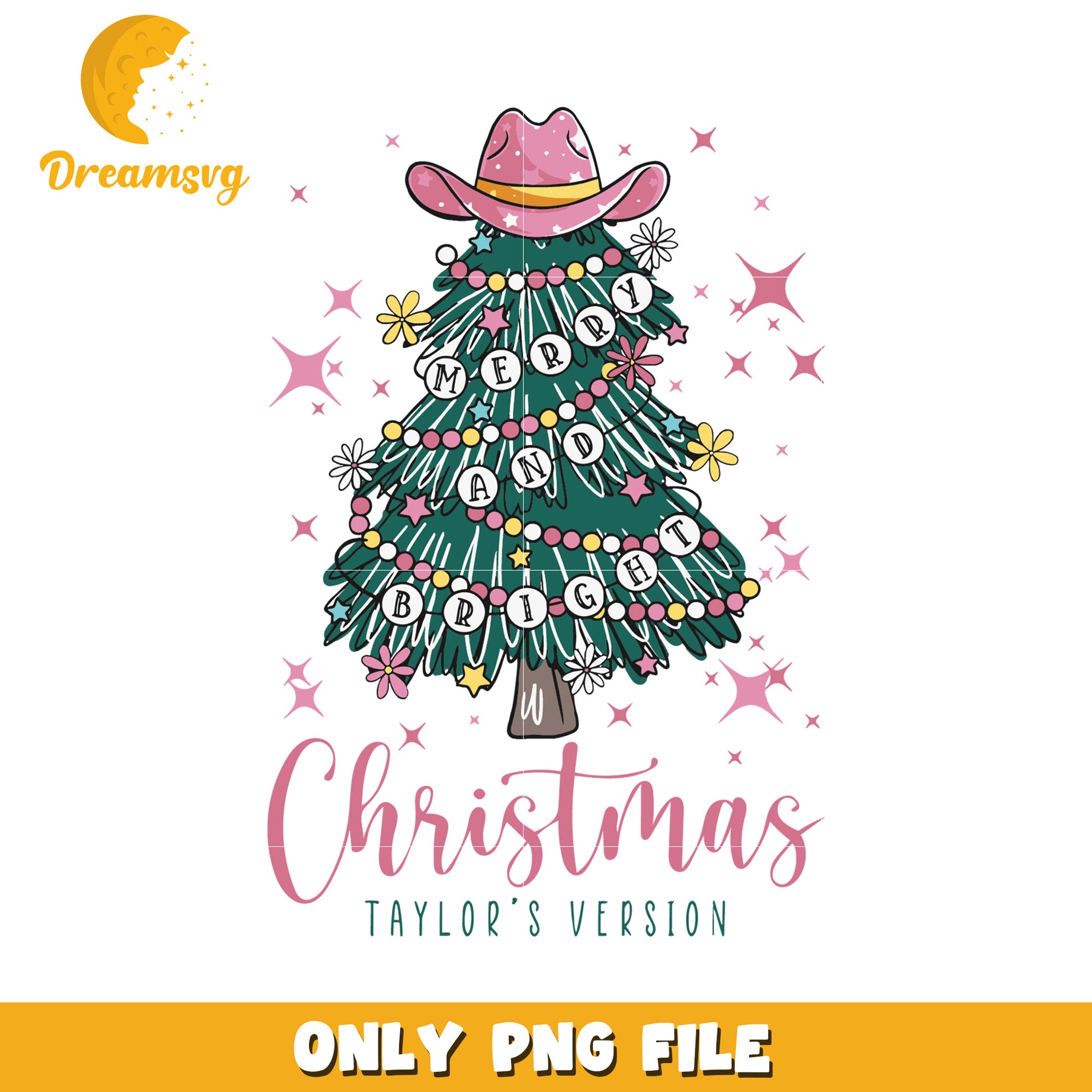 Cowboy hat christmas taylor's version png, taylor's version png