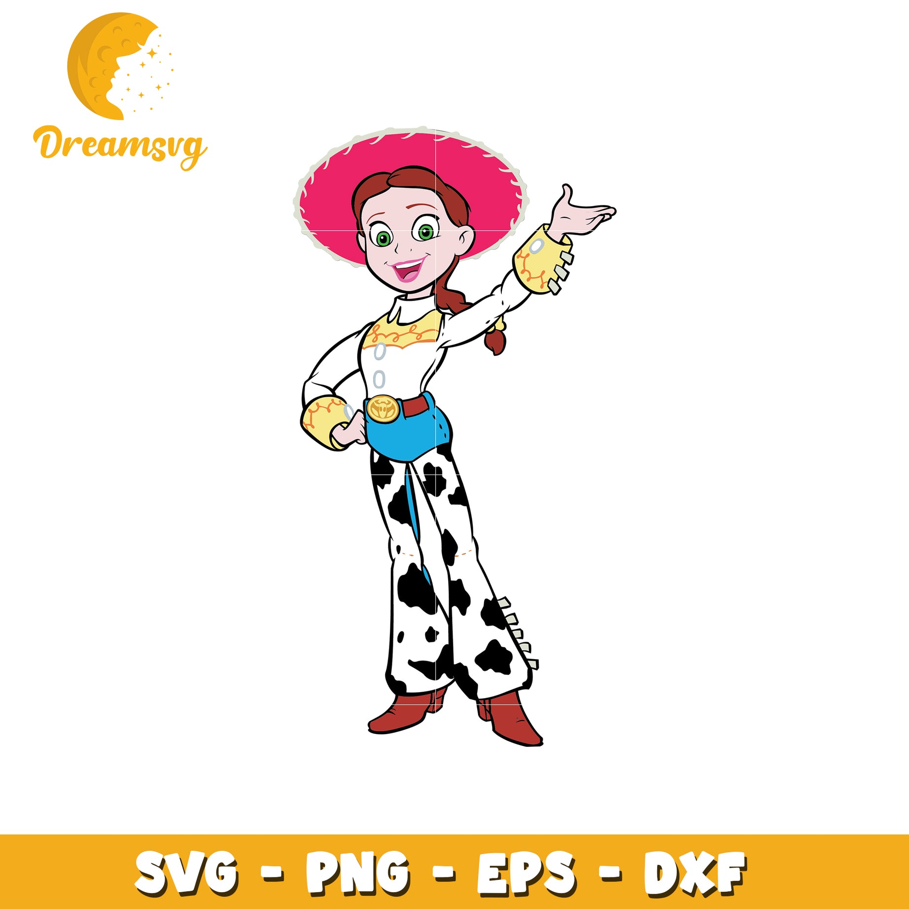 Cowgirl Character SVG Cut File for Crafts and Projects