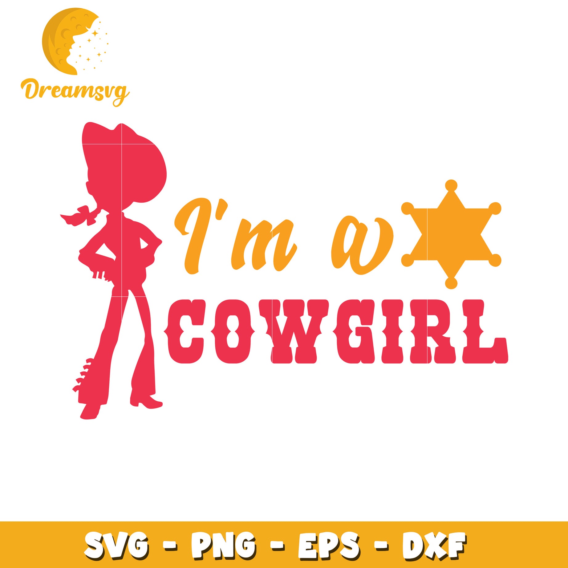 Cowgirl SVG PNG EPS DXF Cut File