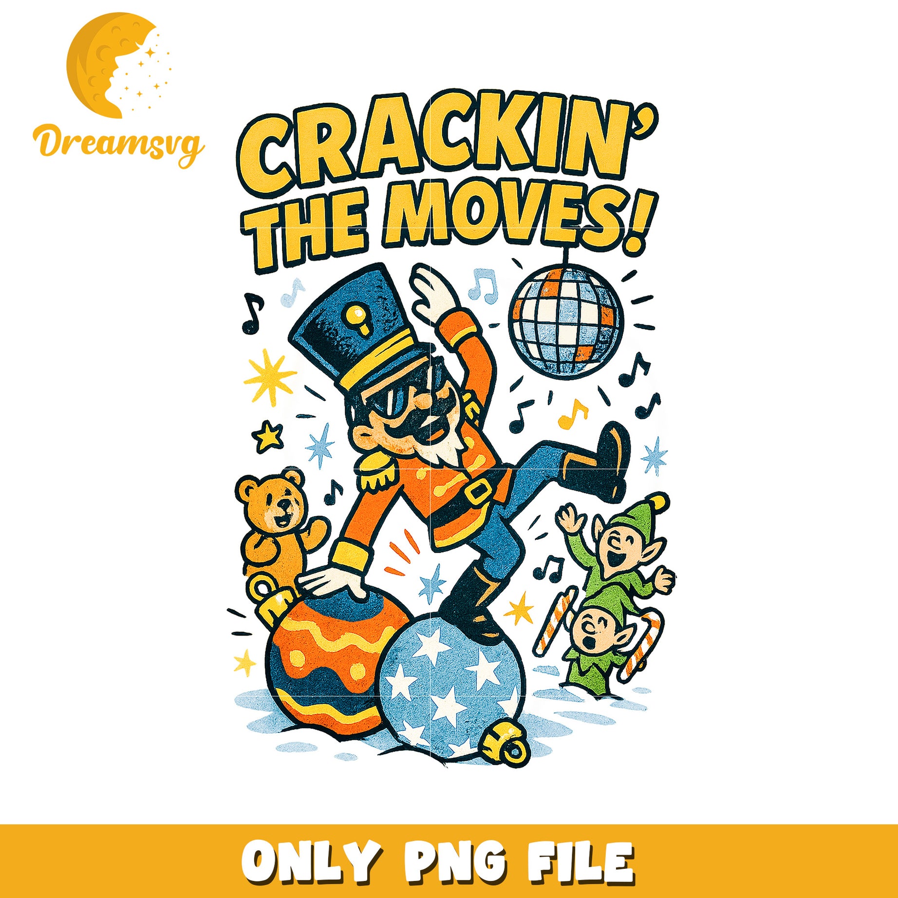 Crackin the moves png, christmas pajamas​ png, winter png