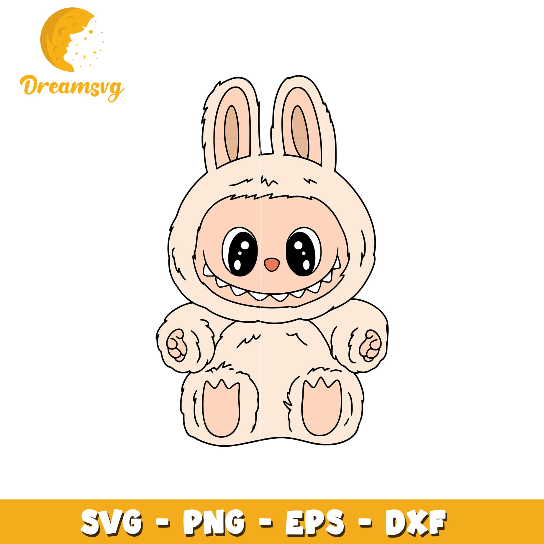 Cream labubu characters svg, labubu keychain svg, labubu cartoon svg