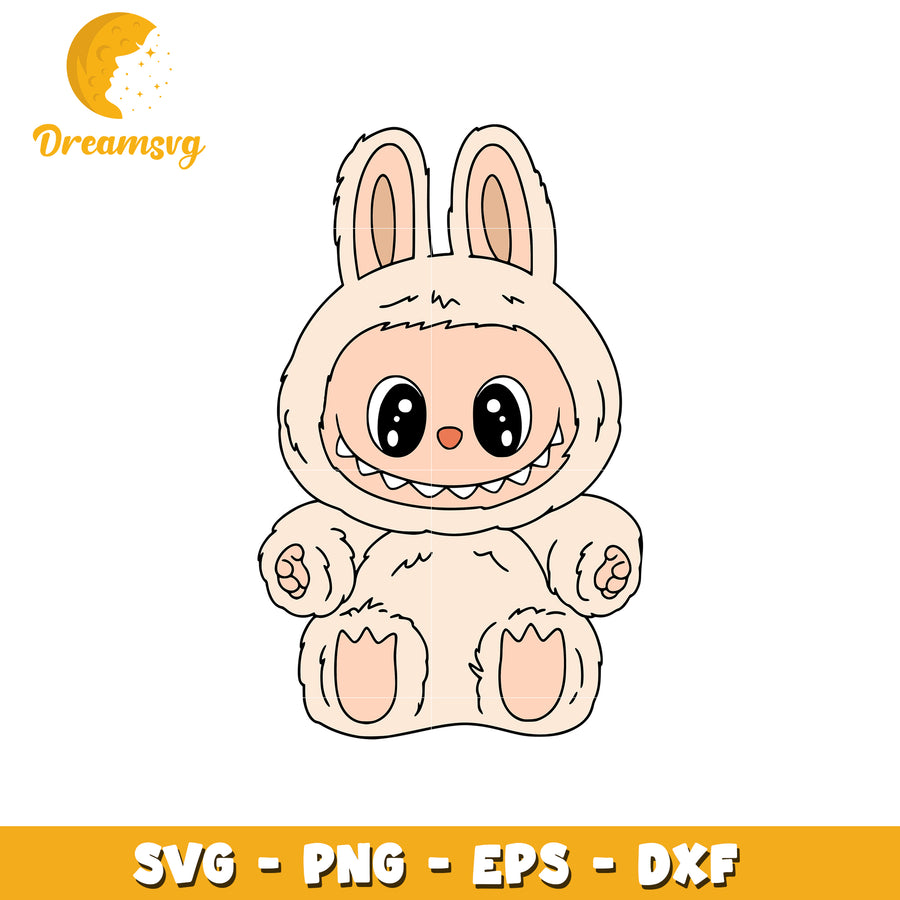 Cream labubu characters svg, labubu keychain svg, labubu cartoon svg