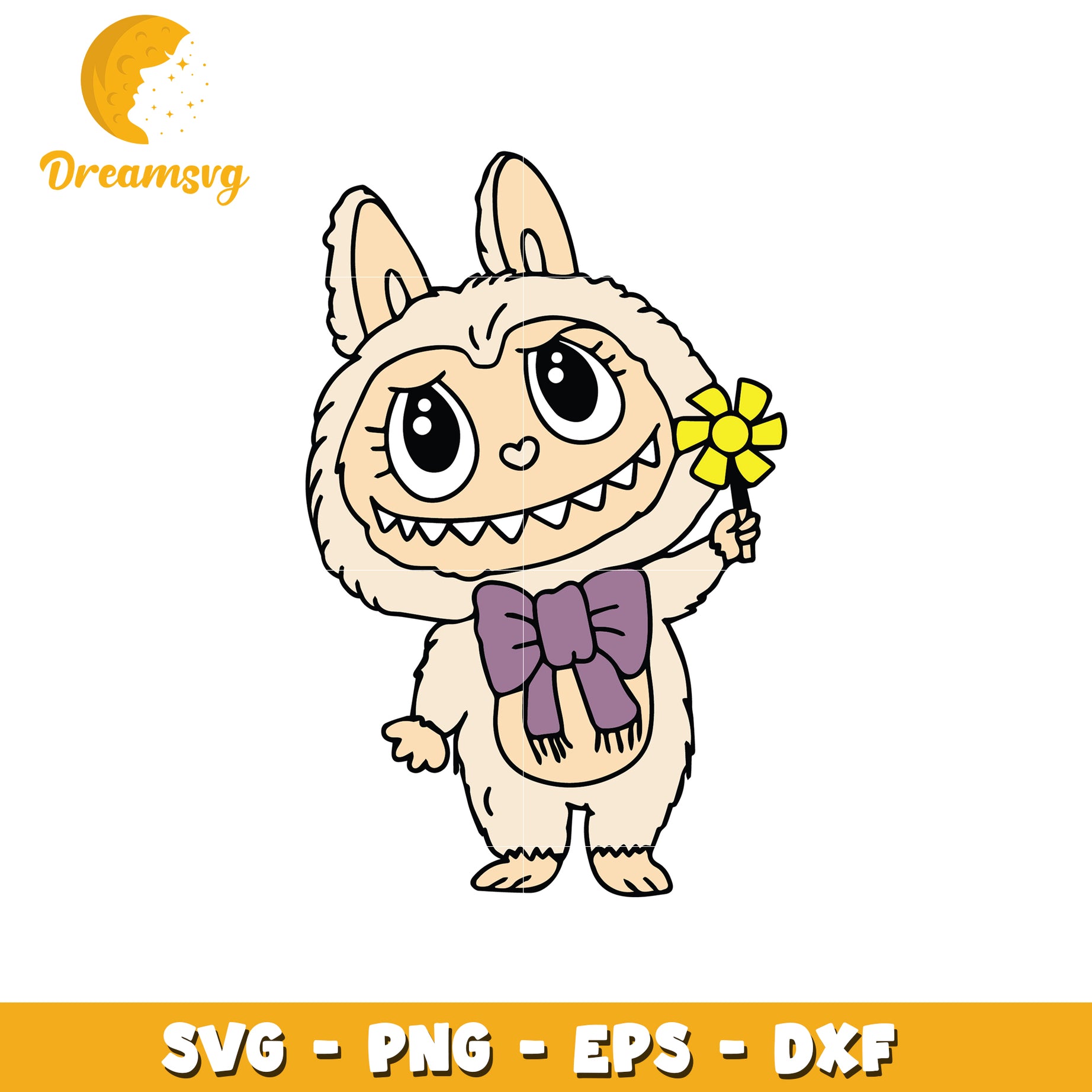 Cream labubu svg, hehe labubu svg, labubu monster​ svg