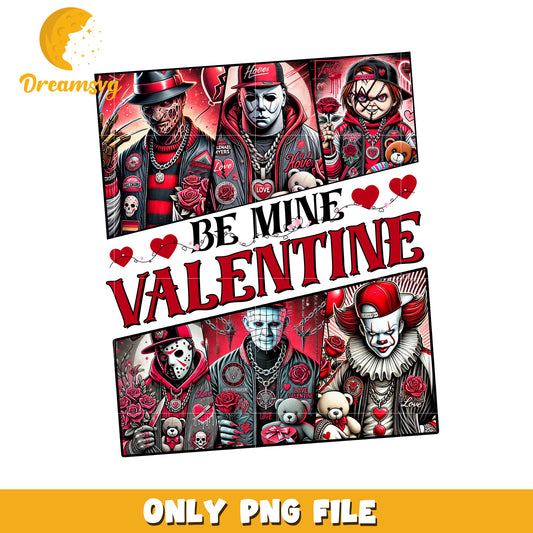 Creative Be Mine Valentine PNG Artwork for Gifts