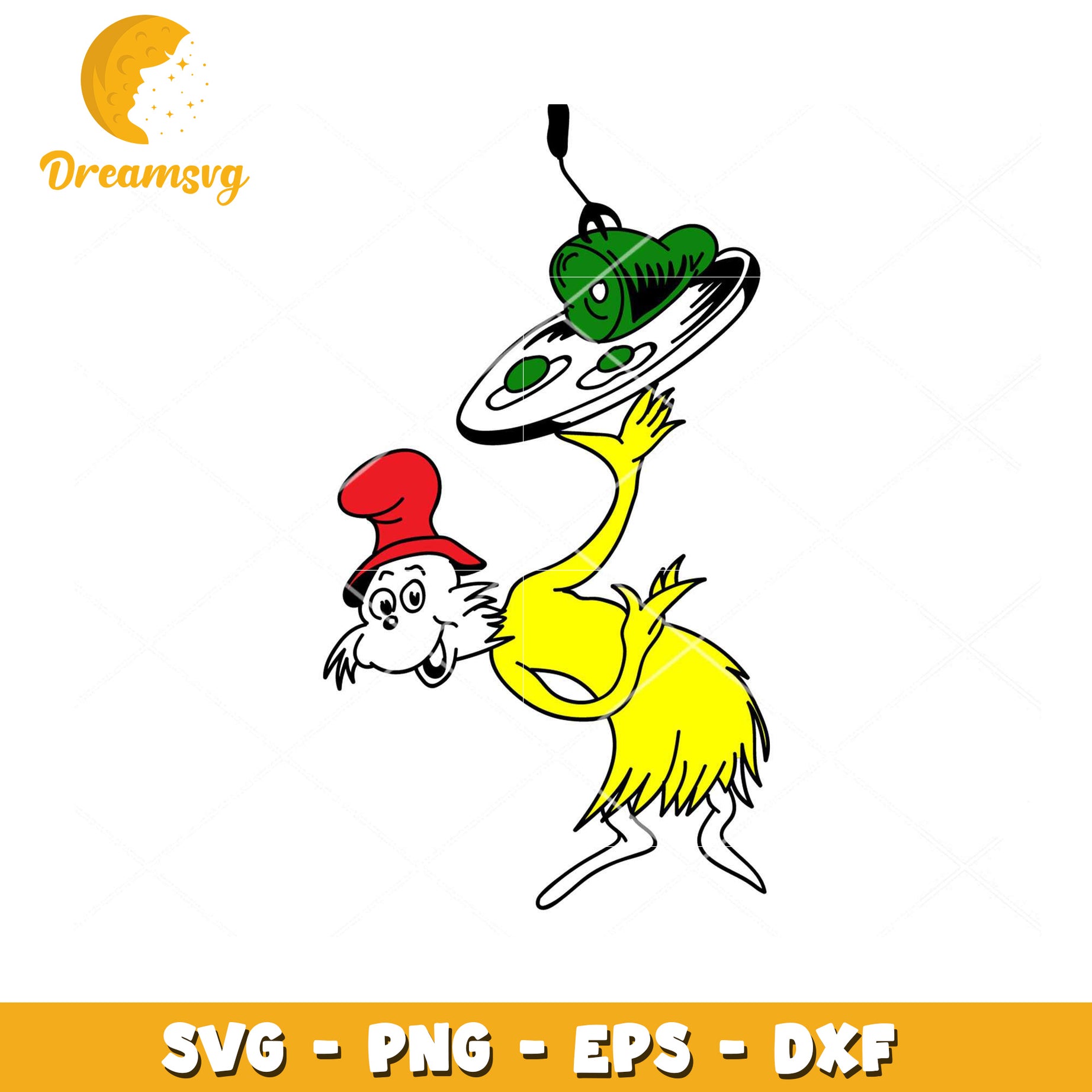 Creative Cat in the Hat SVG File for Instant Download Art