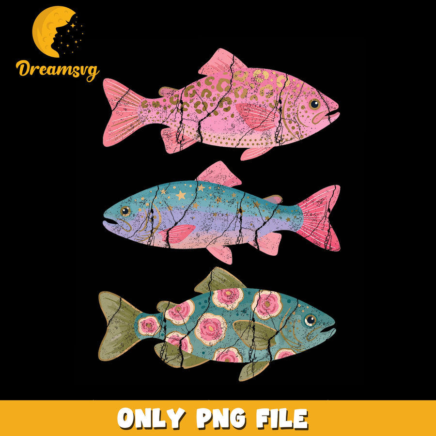 Creative Fish PNG, Colorful Design, Unique Art PNG