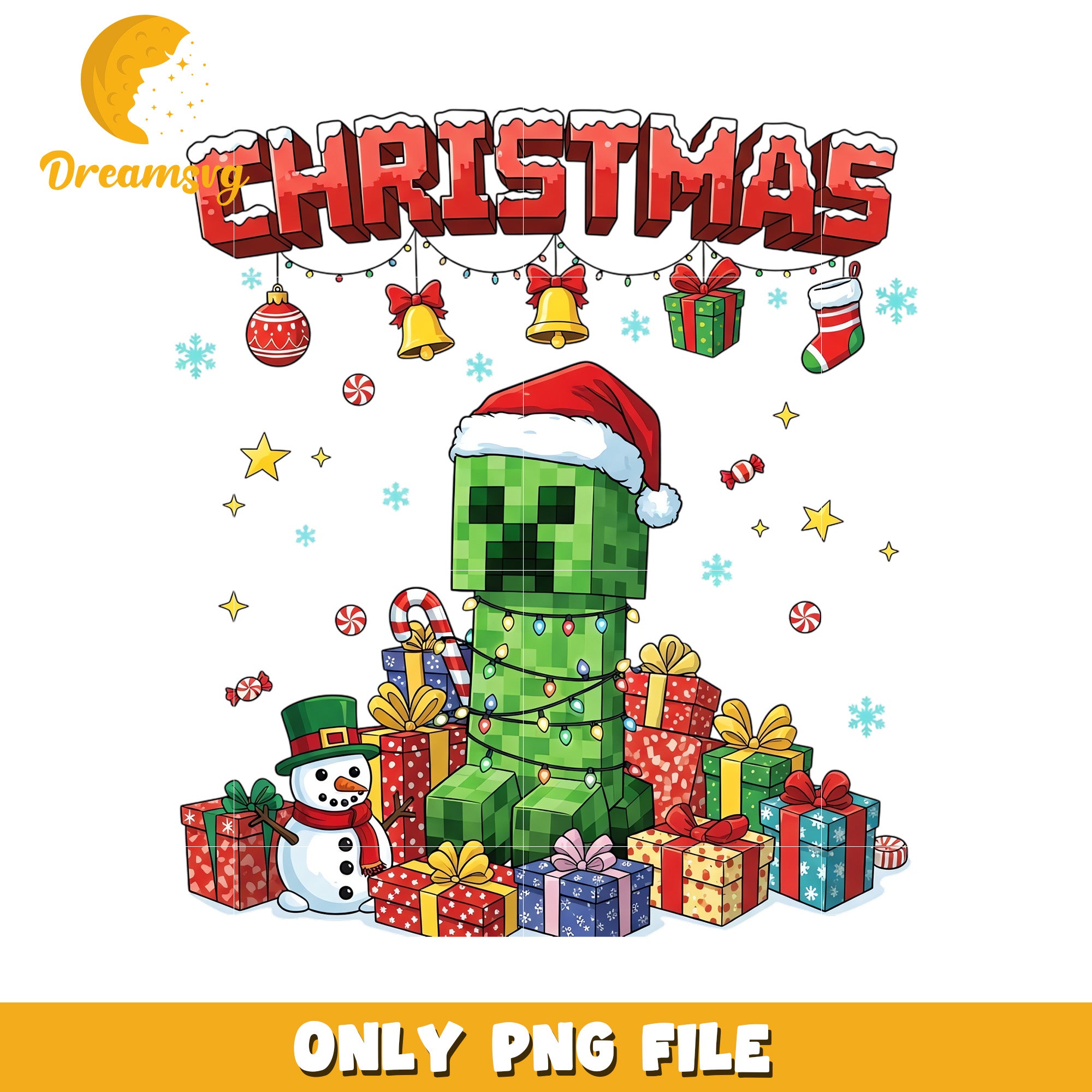Creeper christmas png, spirit christmas png, merry christmas​ png