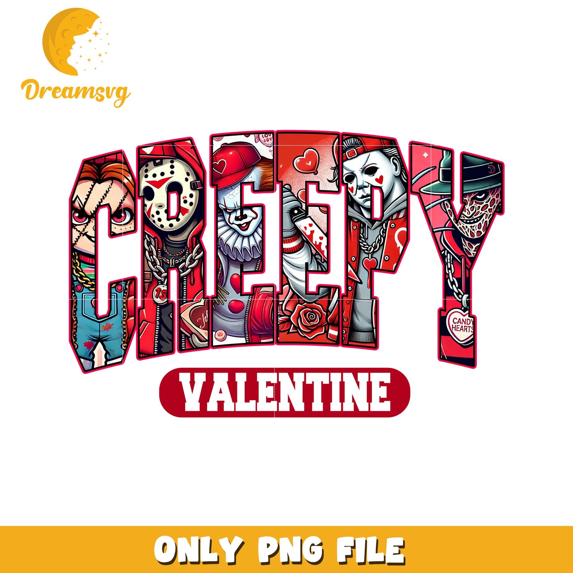 Creepy Valentine PNG Design