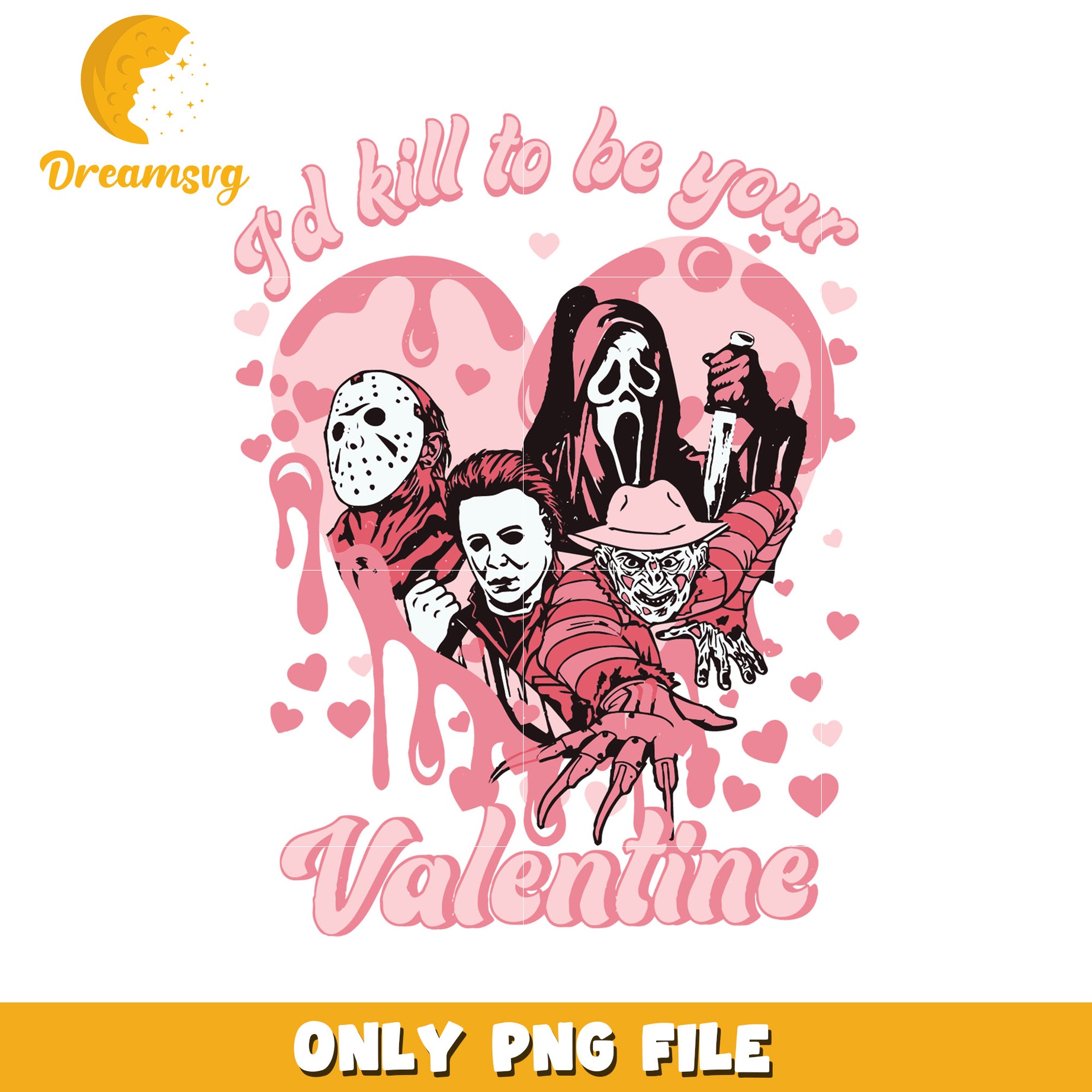 Creepy Valentine's Day Design for Horror Fans PNG File