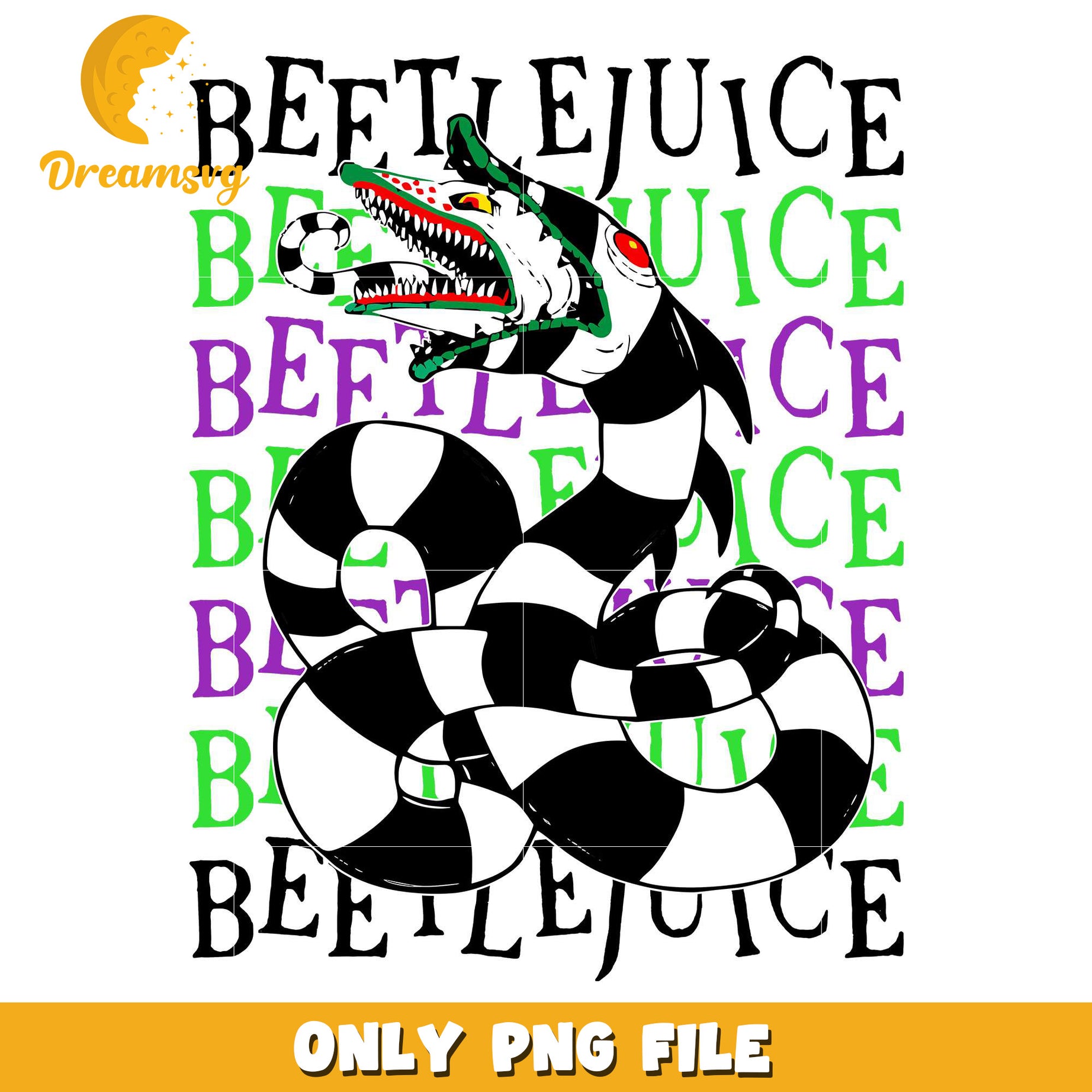 Creepy snake beetlejuice png, halloween spirit​​ png, halloween town​ png
