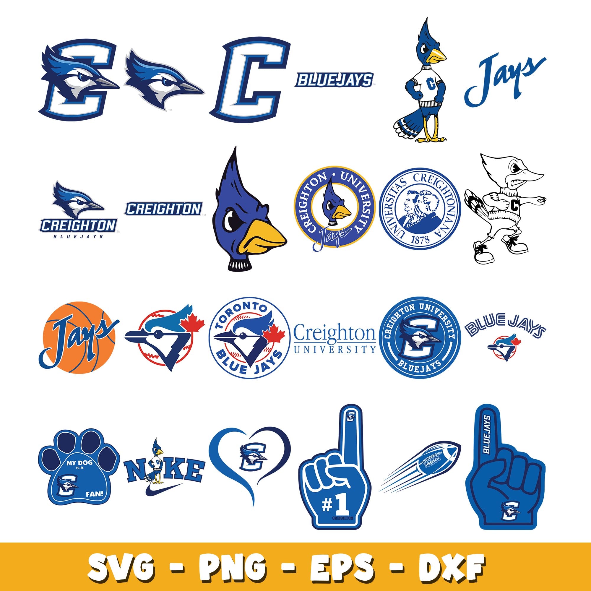 Creighton Bluejays Bundle svg, Creighton Bluejays logo svg, ncaa svg ...