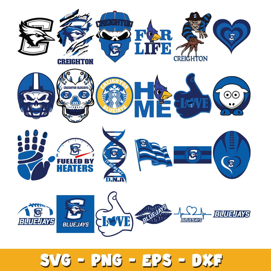 Creighton Bluejays  Bundle svg, Creighton Bluejays logo svg, ncaa svg 