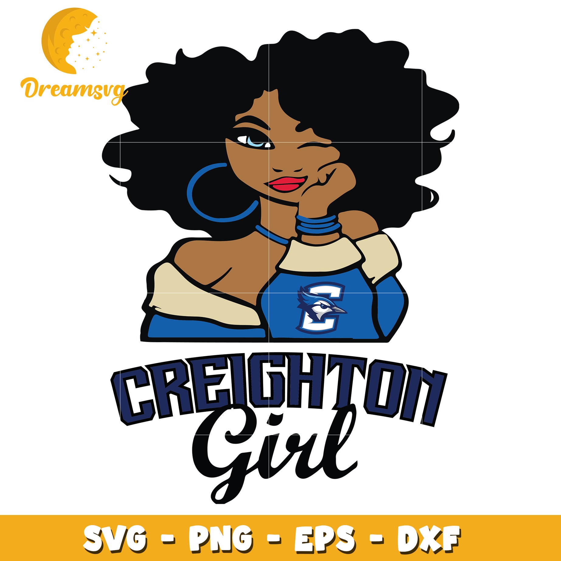 Creighton Girl SVG PNG EPS DXF Cut File