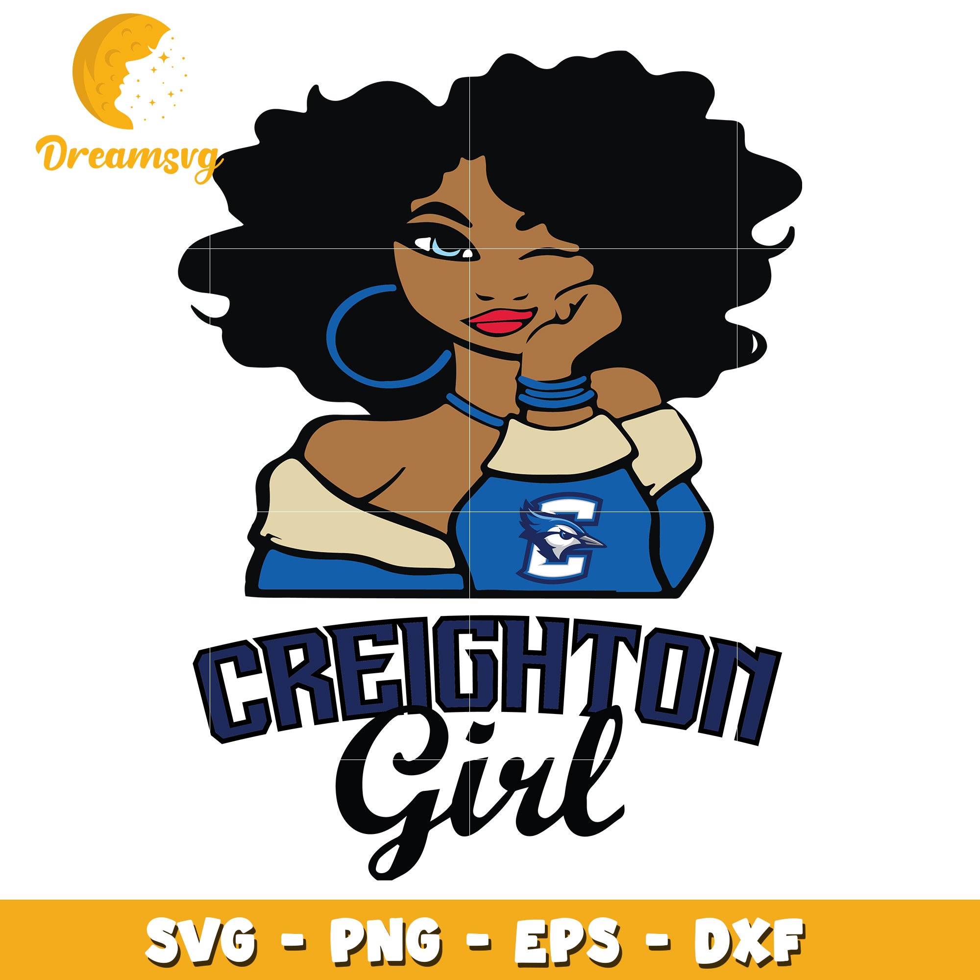 Creighton Girl SVG PNG EPS DXF Cut File