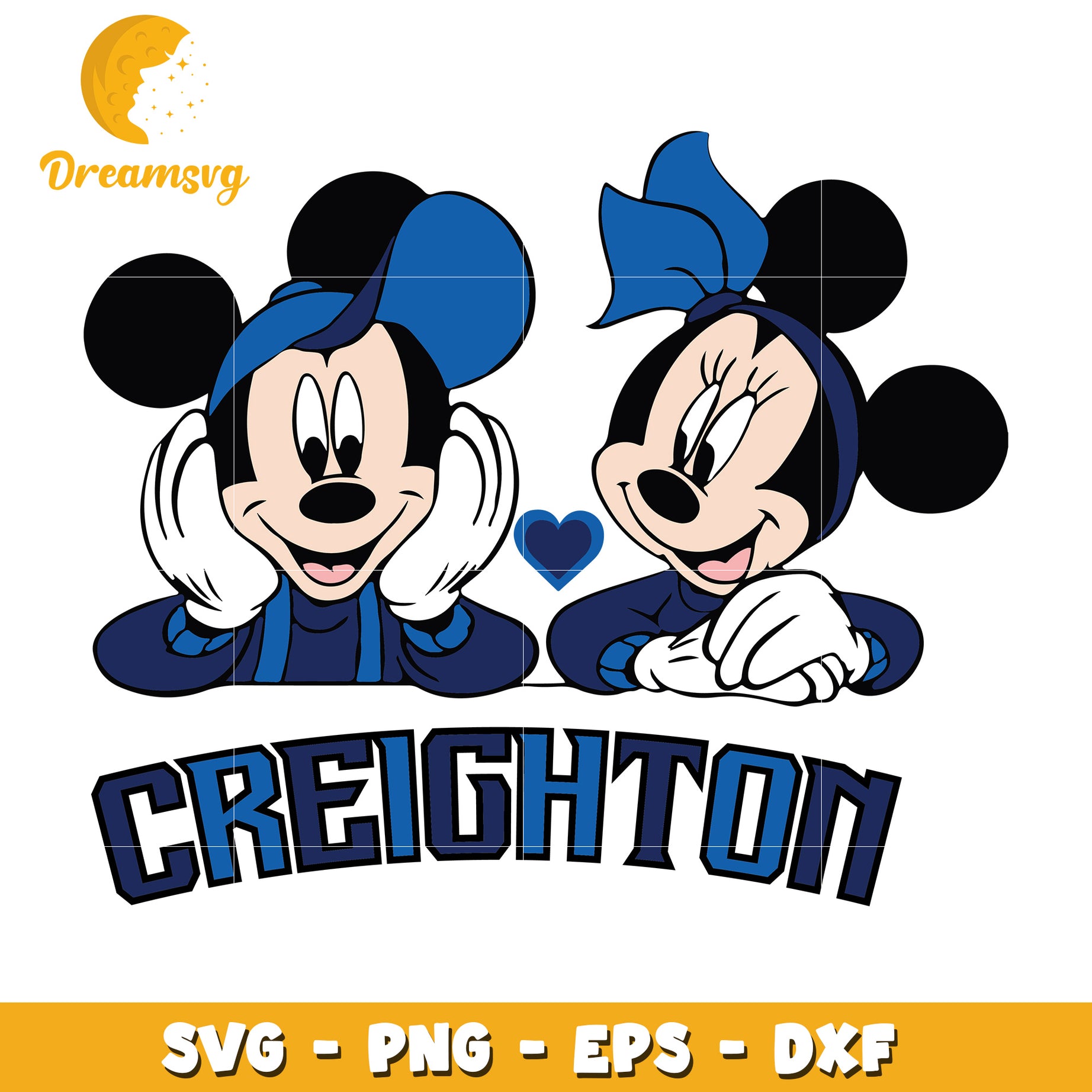Creighton Mickey Minnie SVG PNG EPS DXF