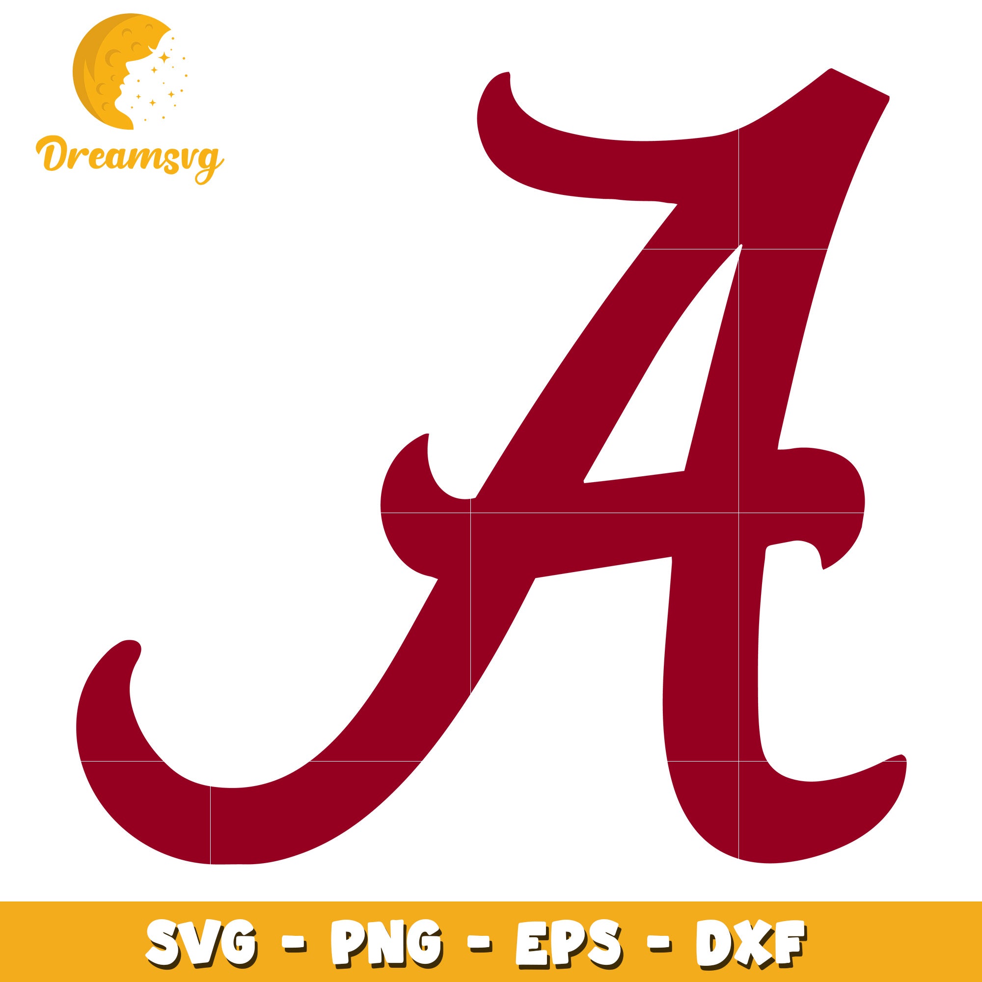 Crimson A SVG Cut File PNG EPS DXF