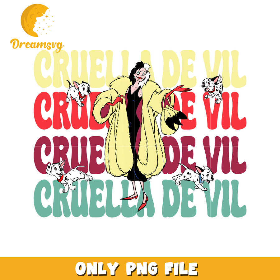 Cruella de vil png, disney villain png, 101 dalmatians png