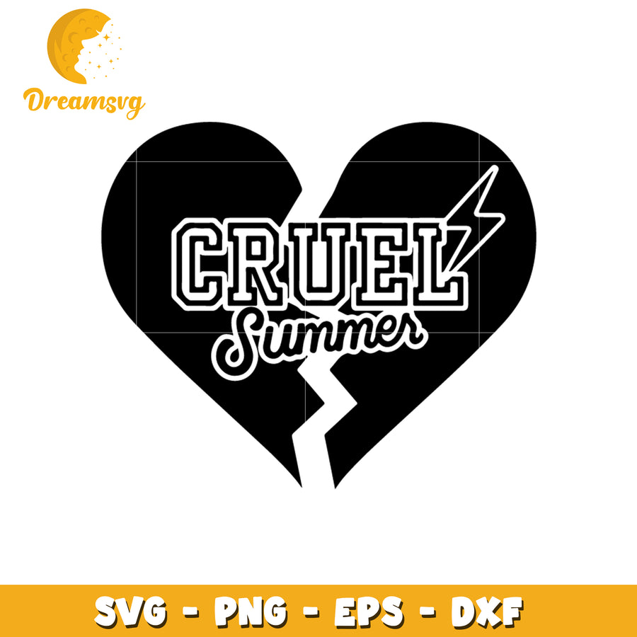 Cruel summer heart breaker svg, cruel summer svg, heart breaker svg