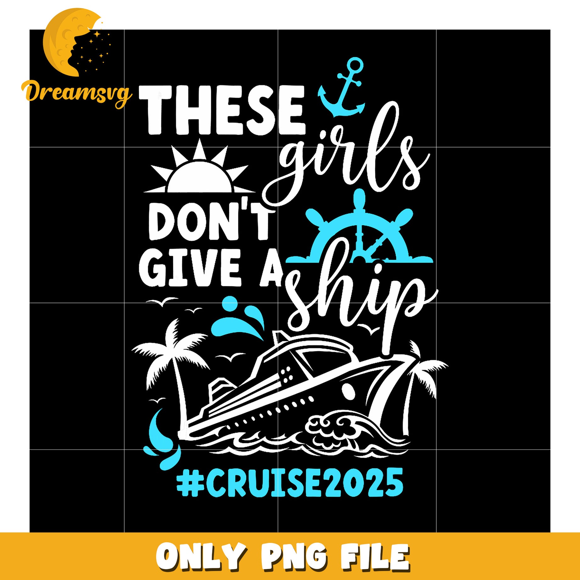 Cruise 2025 Girls PNG Design