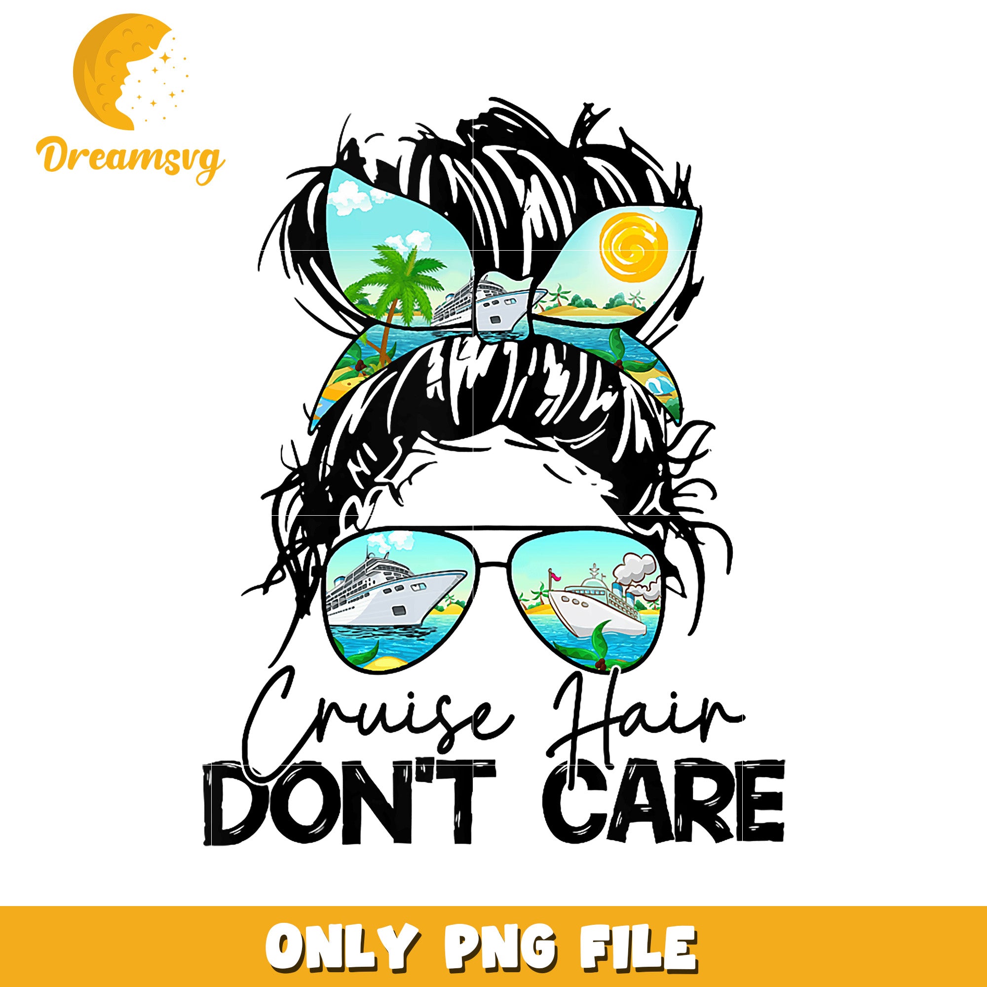 Cruise Hair Dont Care PNG Design