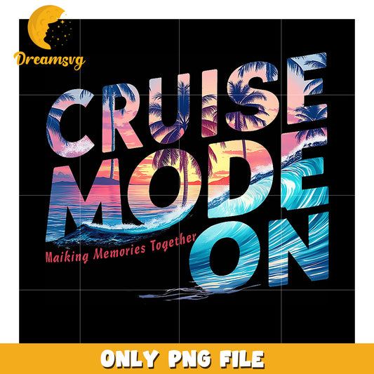Cruise Mode On PNG Tropical Sunset Design
