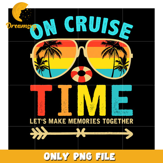 Cruise Time PNG Retro Sunglasses Design