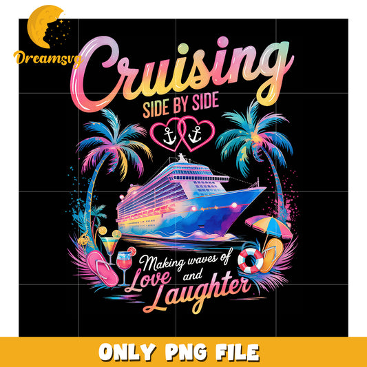 Cruising Side by Side PNG Design