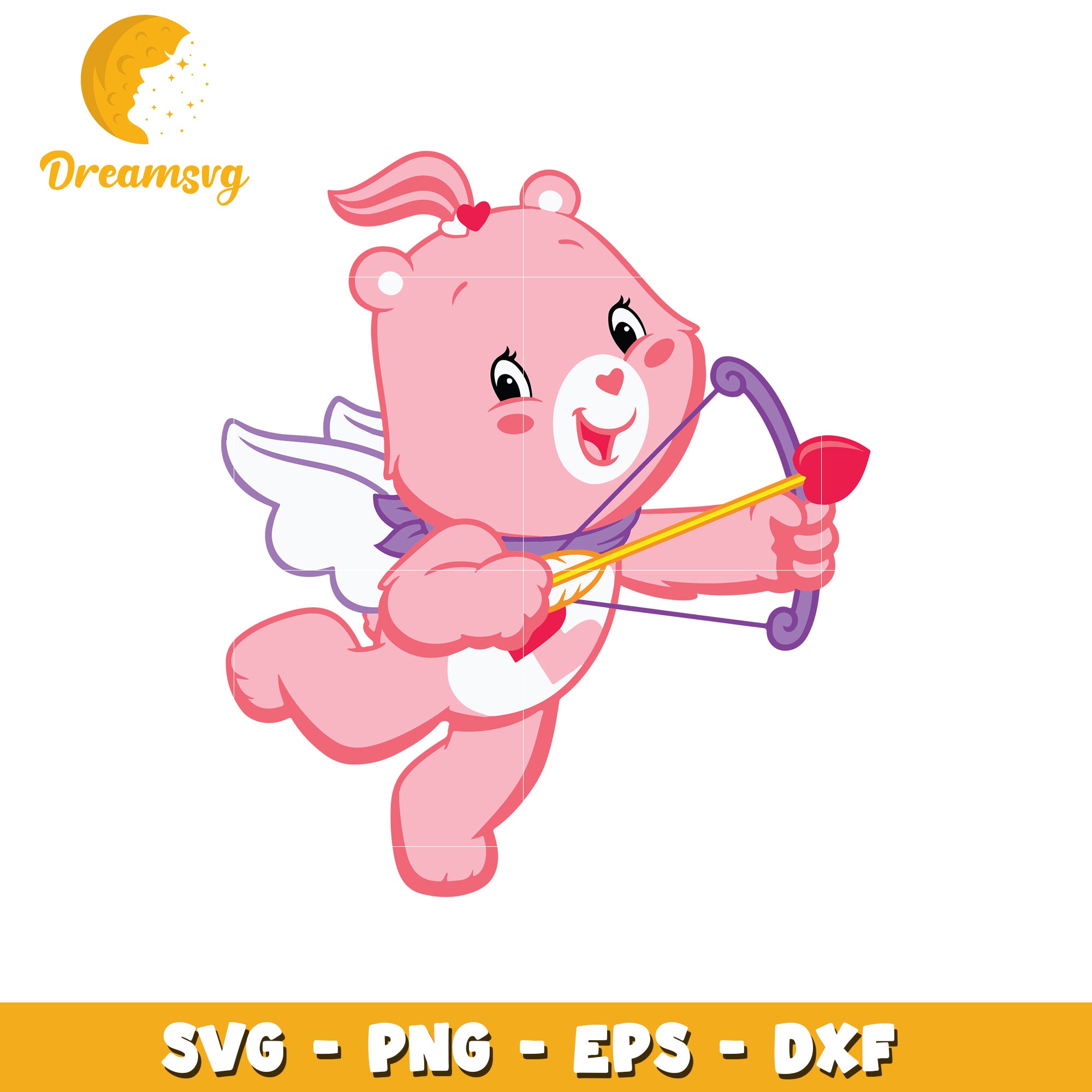 Cupid Care Bear SVG PNG EPS DXF