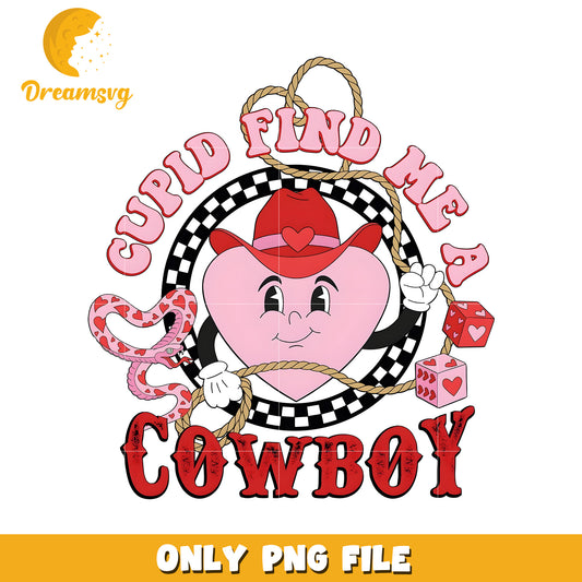 Cupid Find Me Cowboy PNG