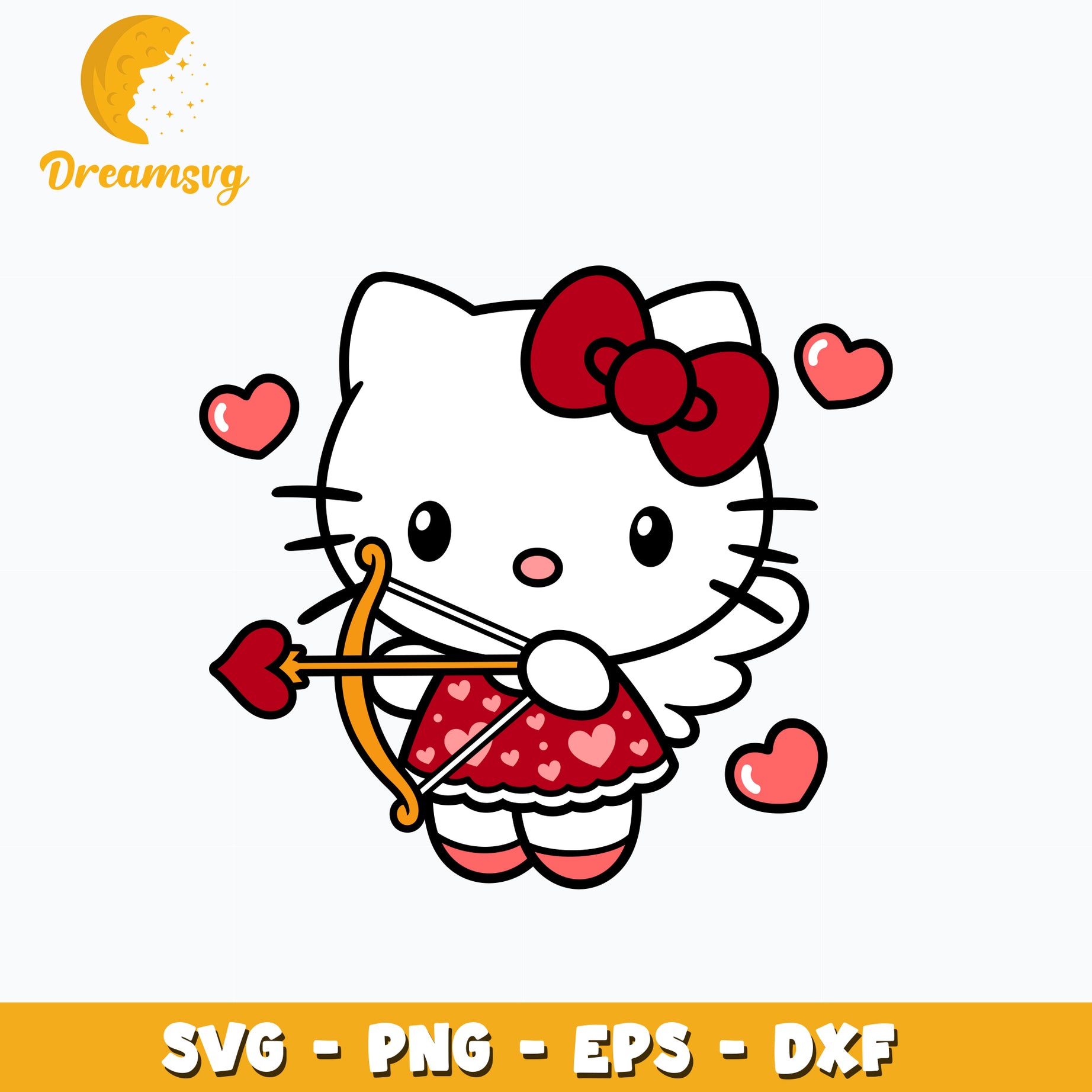 Cupid Hello Kitty Svg