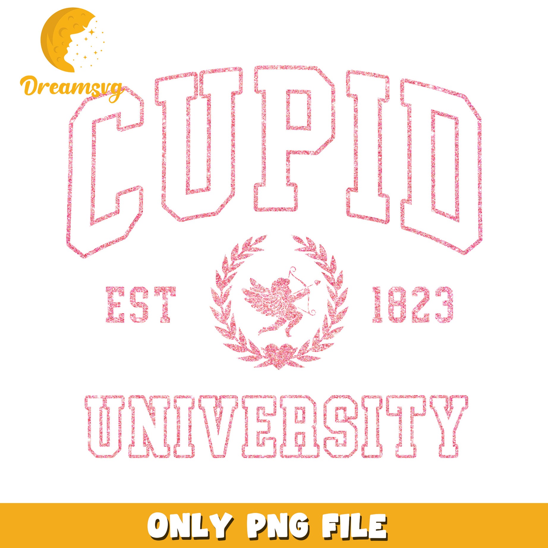 Cupid University Vintage Design PNG File Download