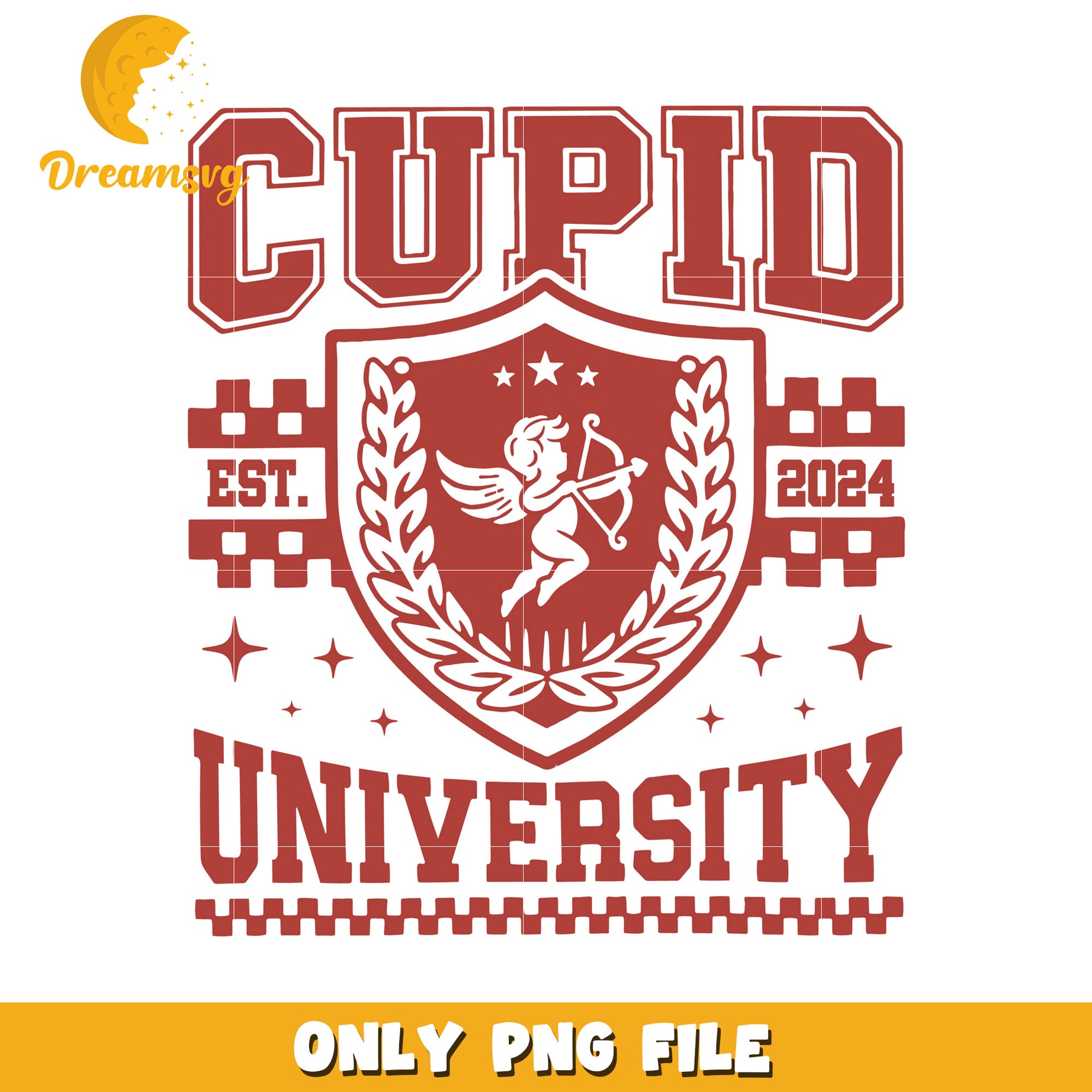 Cupid University Vintage Logo PNG File Download 2024