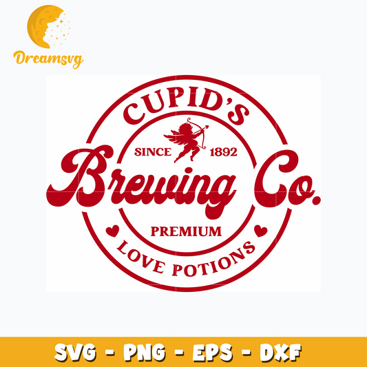 Cupid Brewing co valentine svg