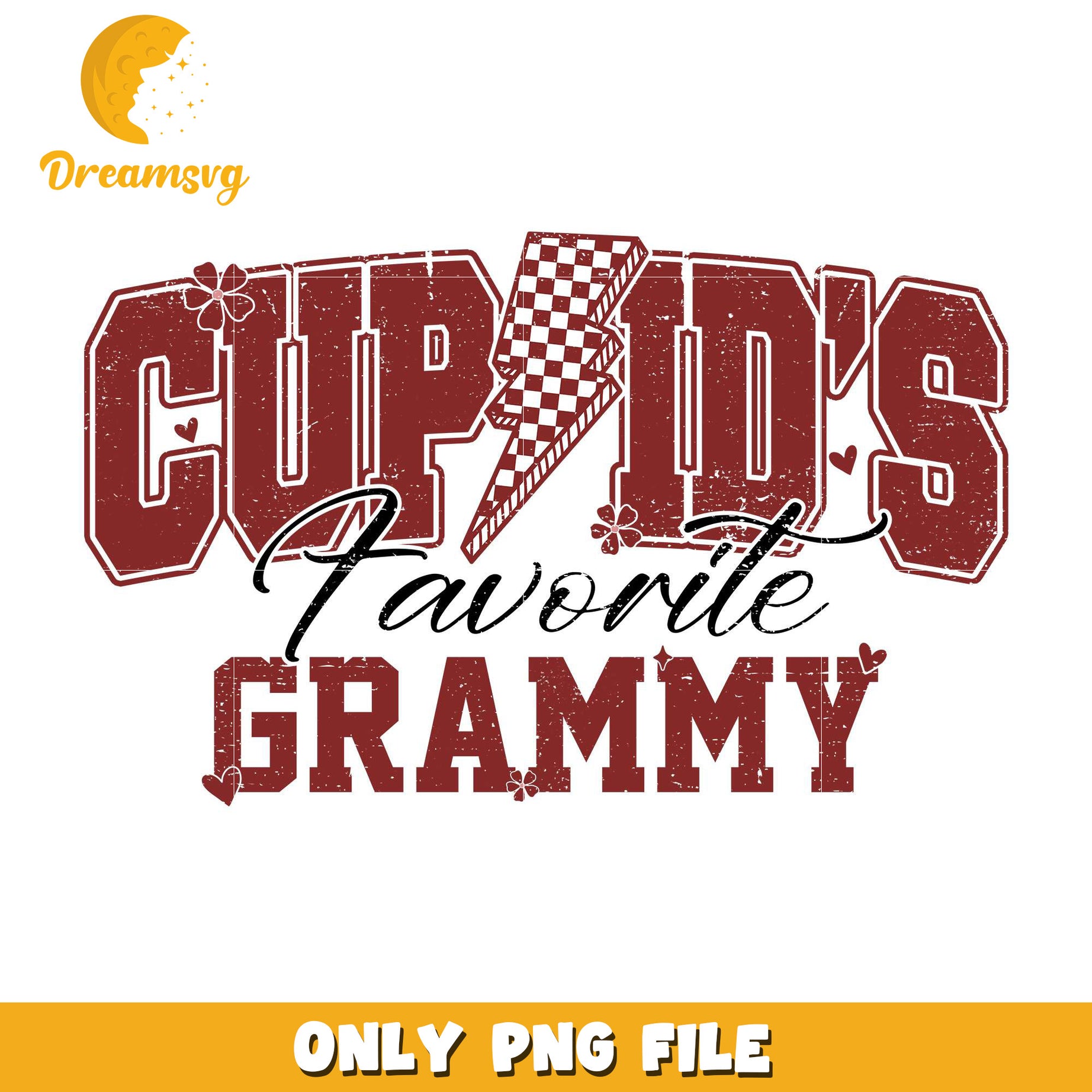 Cupid's favorite grammy valentine png, cupid png, lighting bolt png