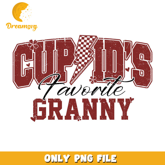 Cupid's favorite granny valentine png, cupid png, lighting bolt png