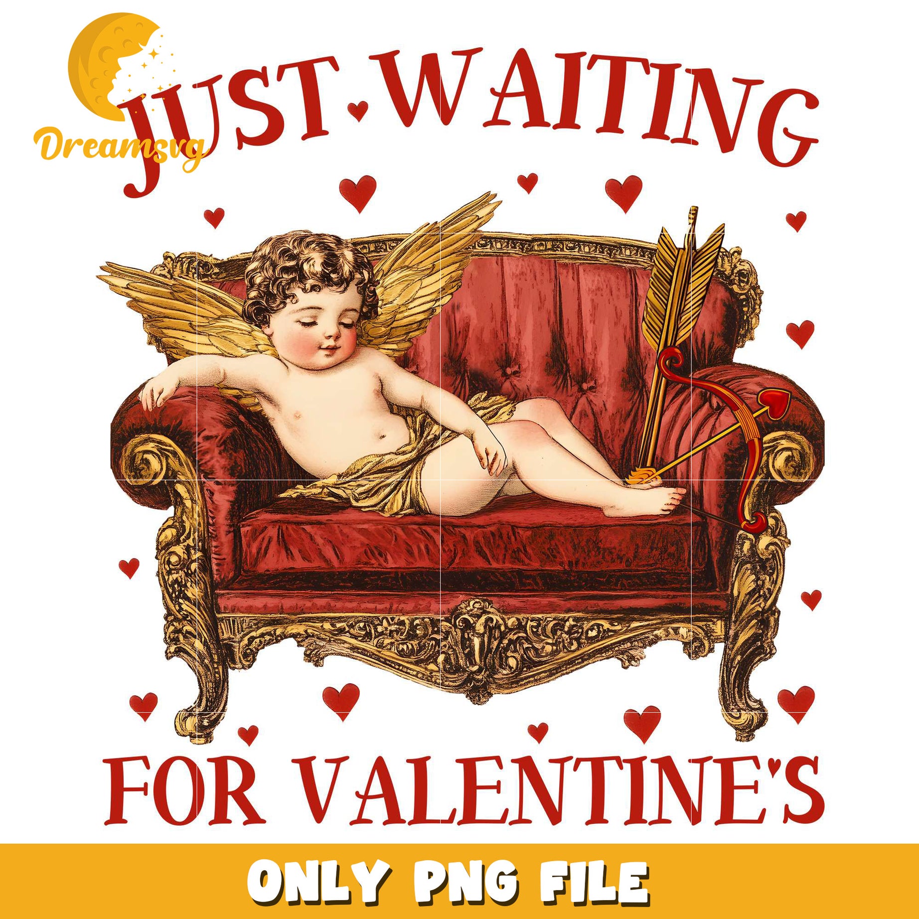 Cupid just waiting for valentine png, valentine cupid png