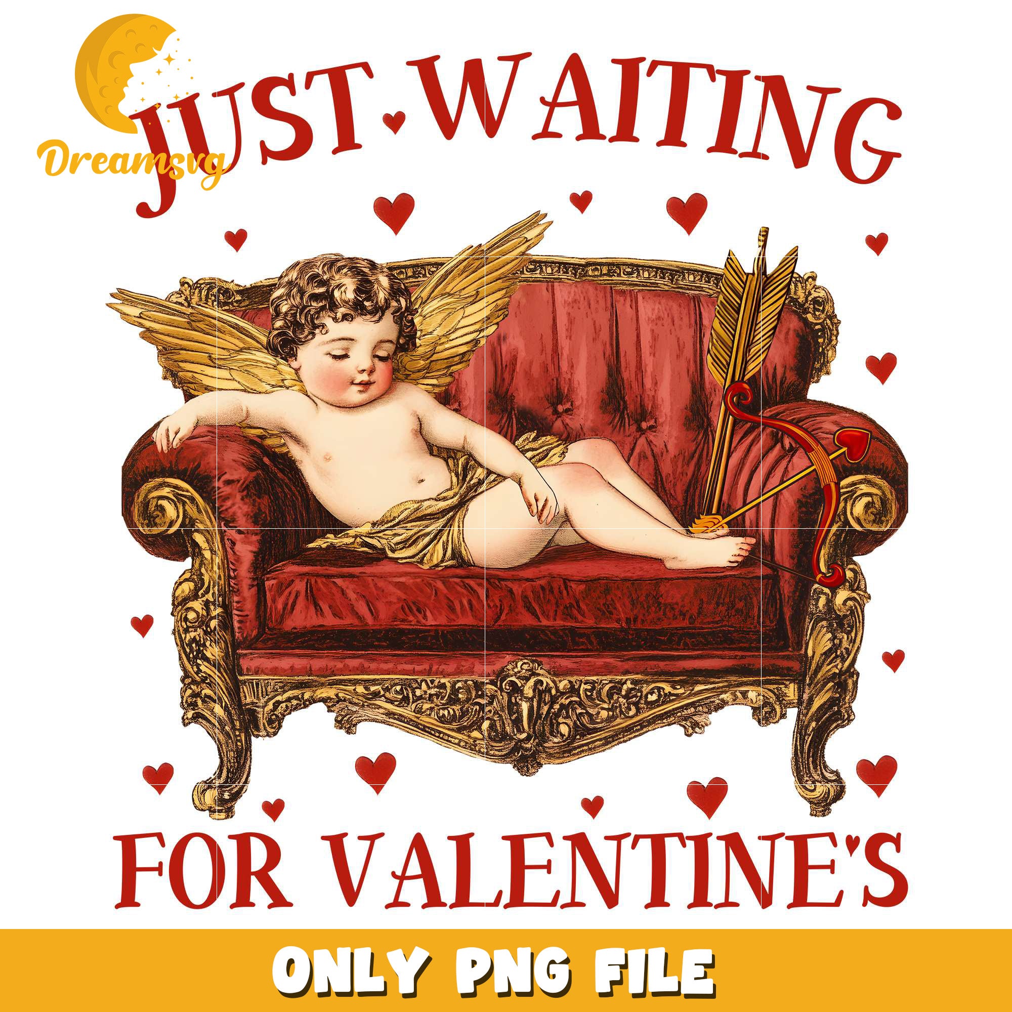 Cupid just waiting for valentine png, valentine cupid png