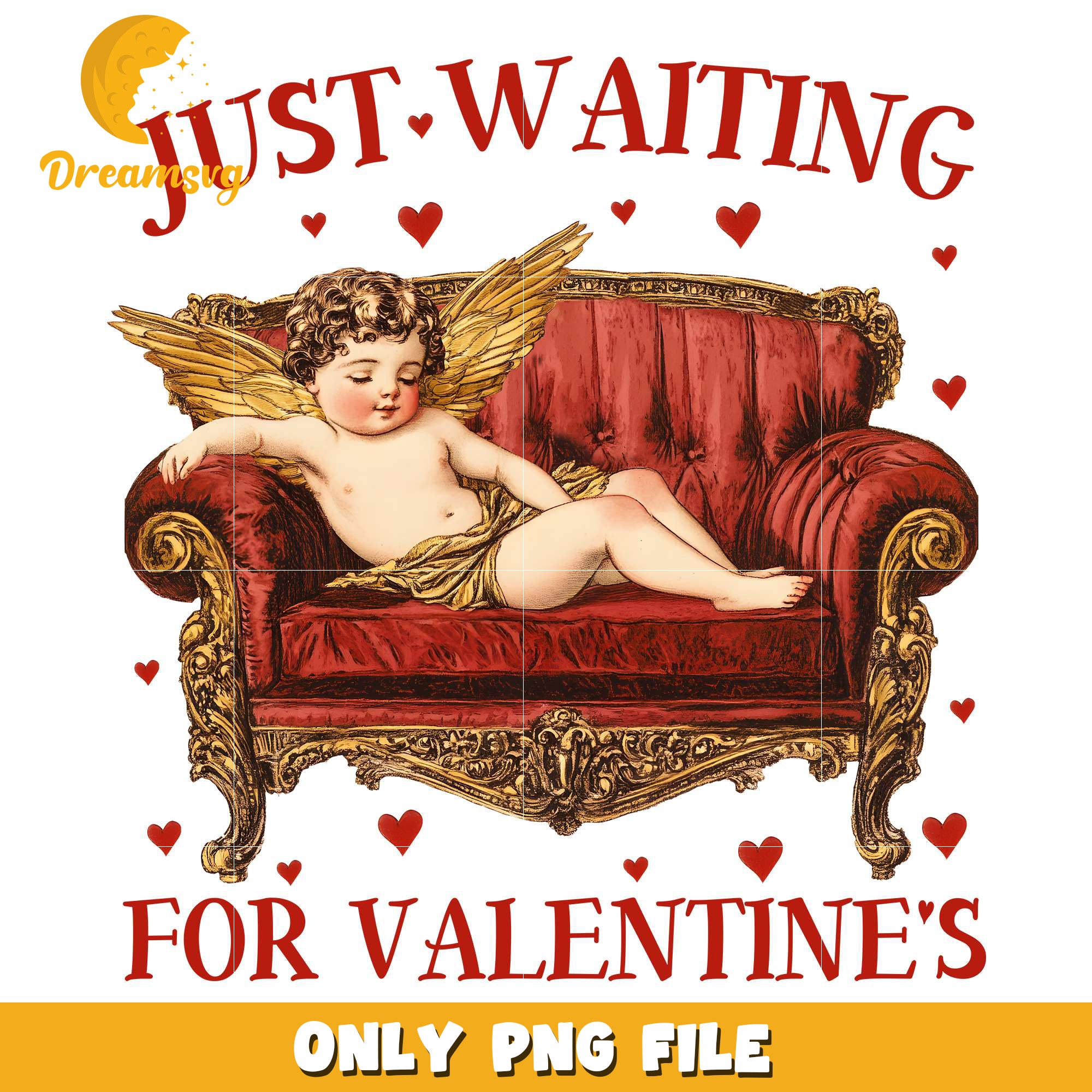 Cupid just waiting for valentine png, valentine day png