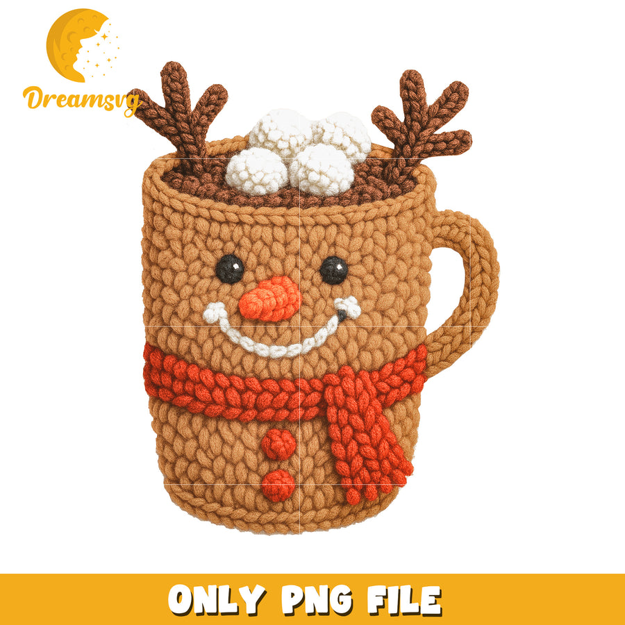 Cup reindeer png, christmas pajamas​ png, winter png
