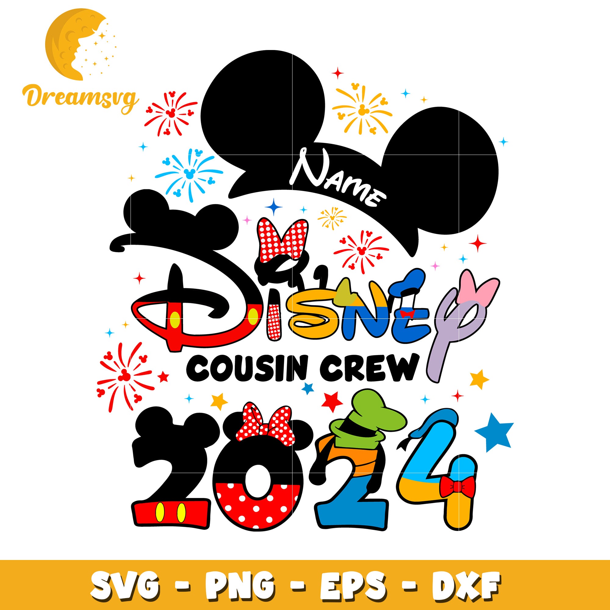 Customizable Disney Cousin Crew 2024 SVG for Family Fun