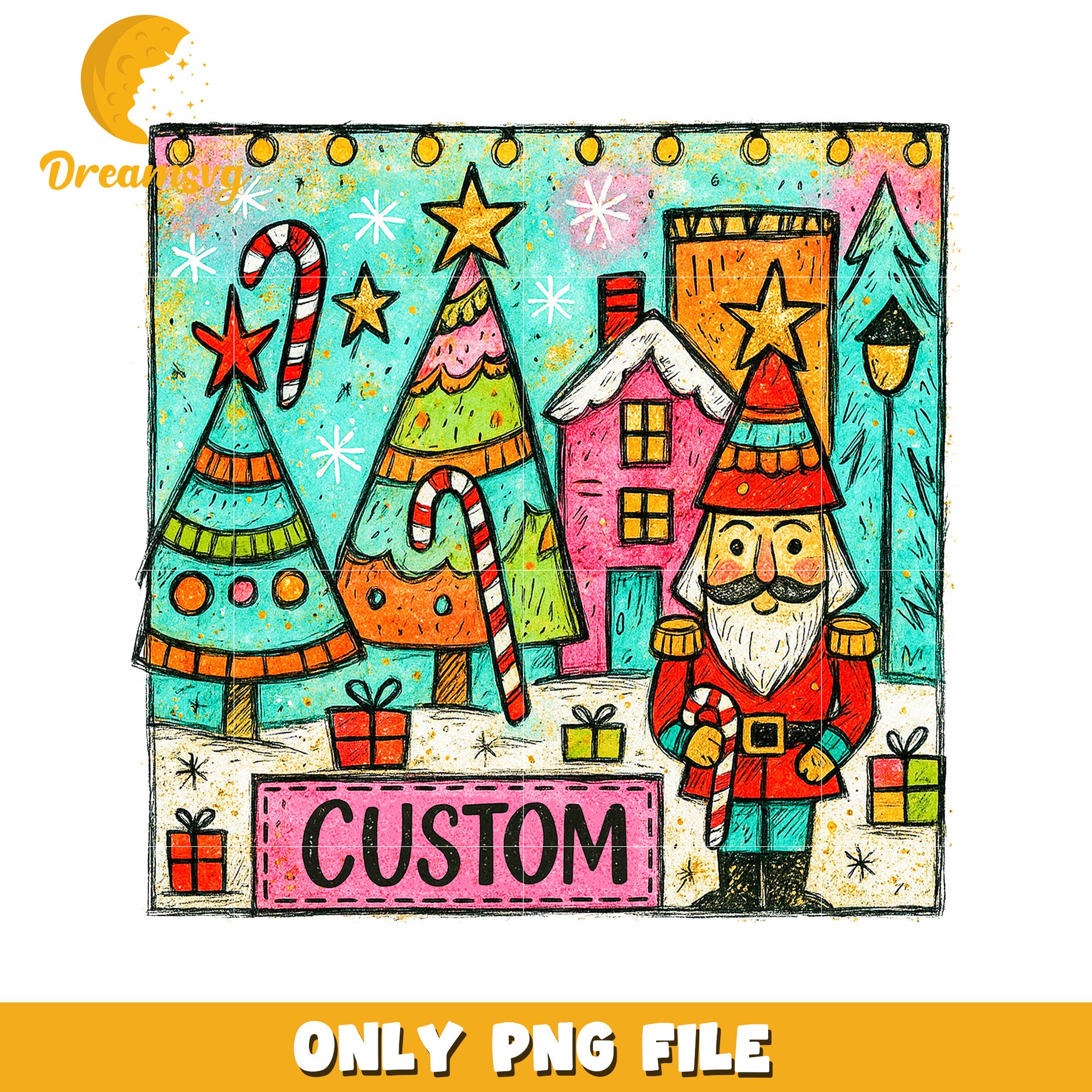 Custom small town png, christmas pajamas​ png, winter png