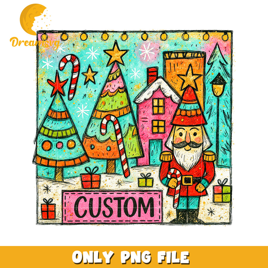 Custom small town png, christmas pajamas​ png, winter png