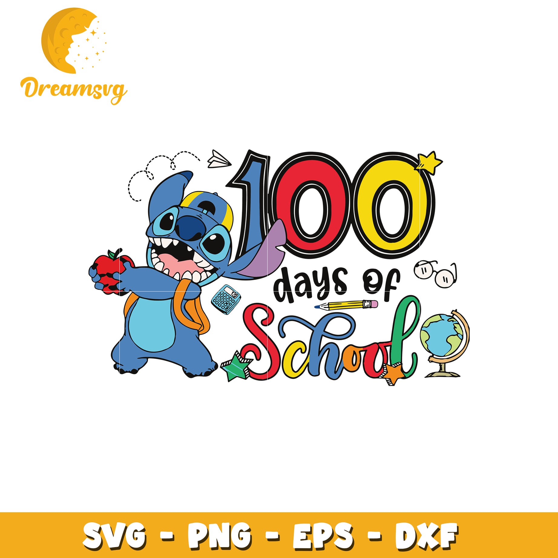 Cute 100 Days of School SVG with Fun Character Design