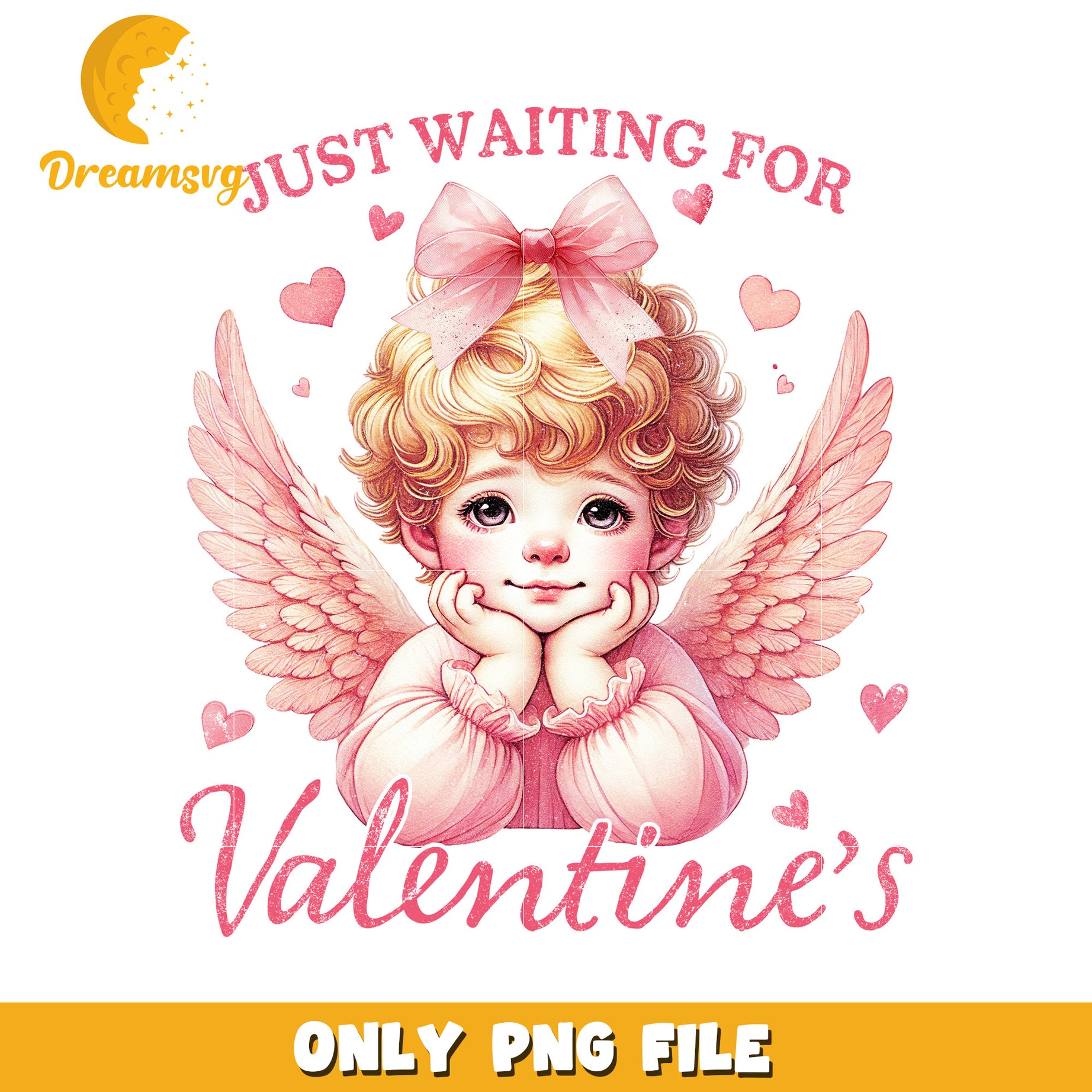 Cute Angel Valentines PNG