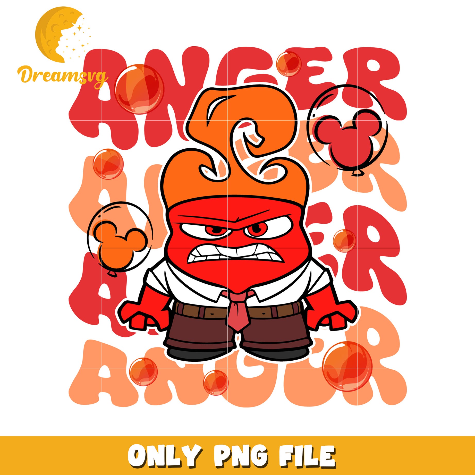 Anger Sprite Cute Anger Character PNG Fun Digital Download Art File – DreamSVG Store