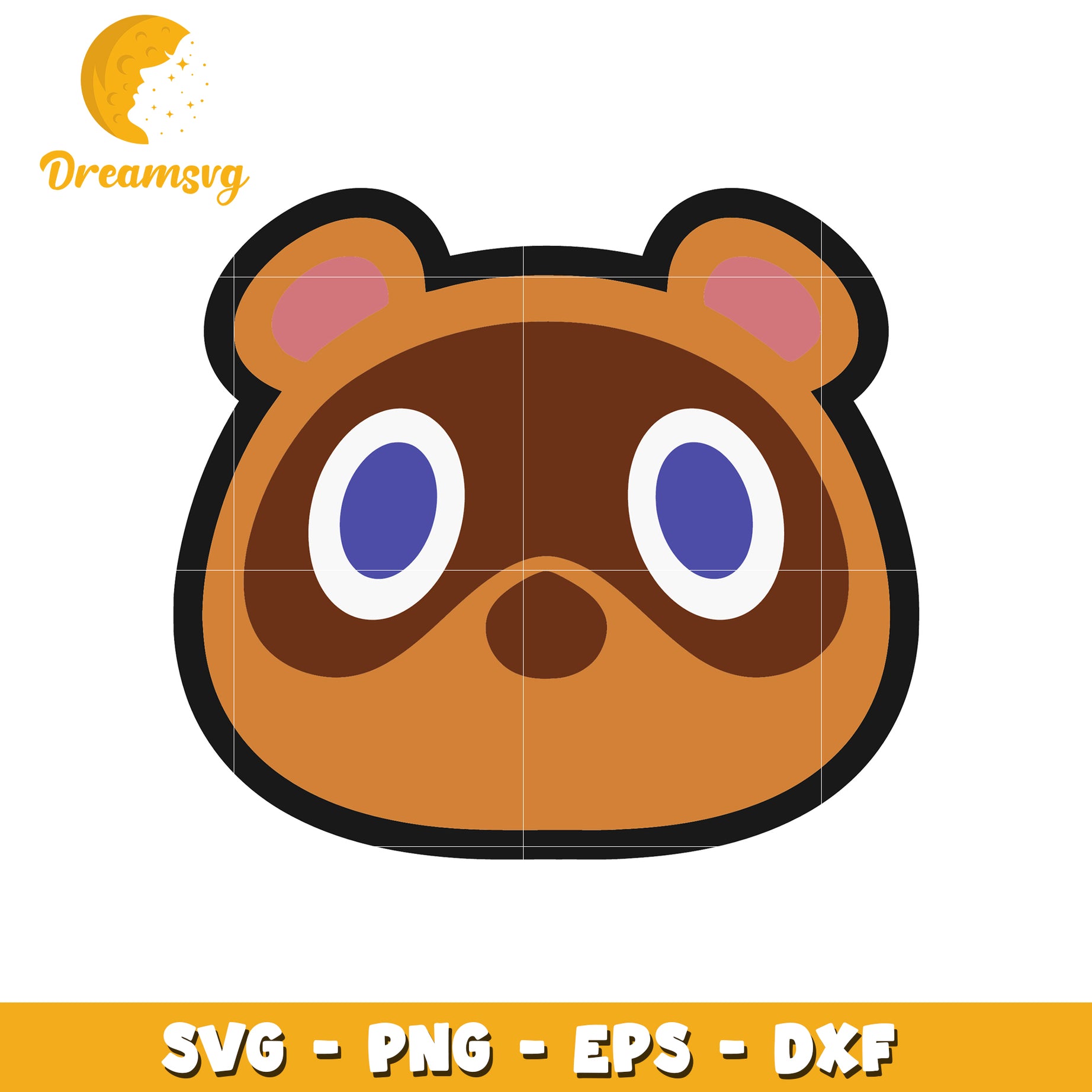 Cute Animal Face SVG Graphic for Craft Projects and Design Use