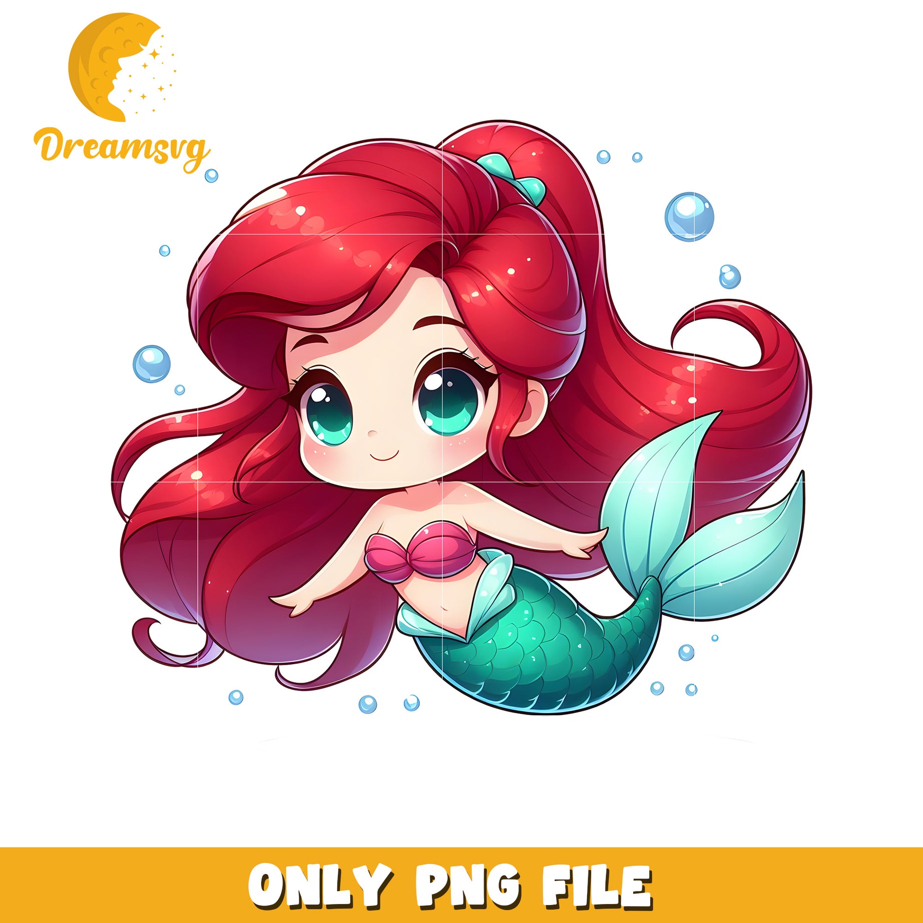 Cute Ariel Mermaid PNG Clipart