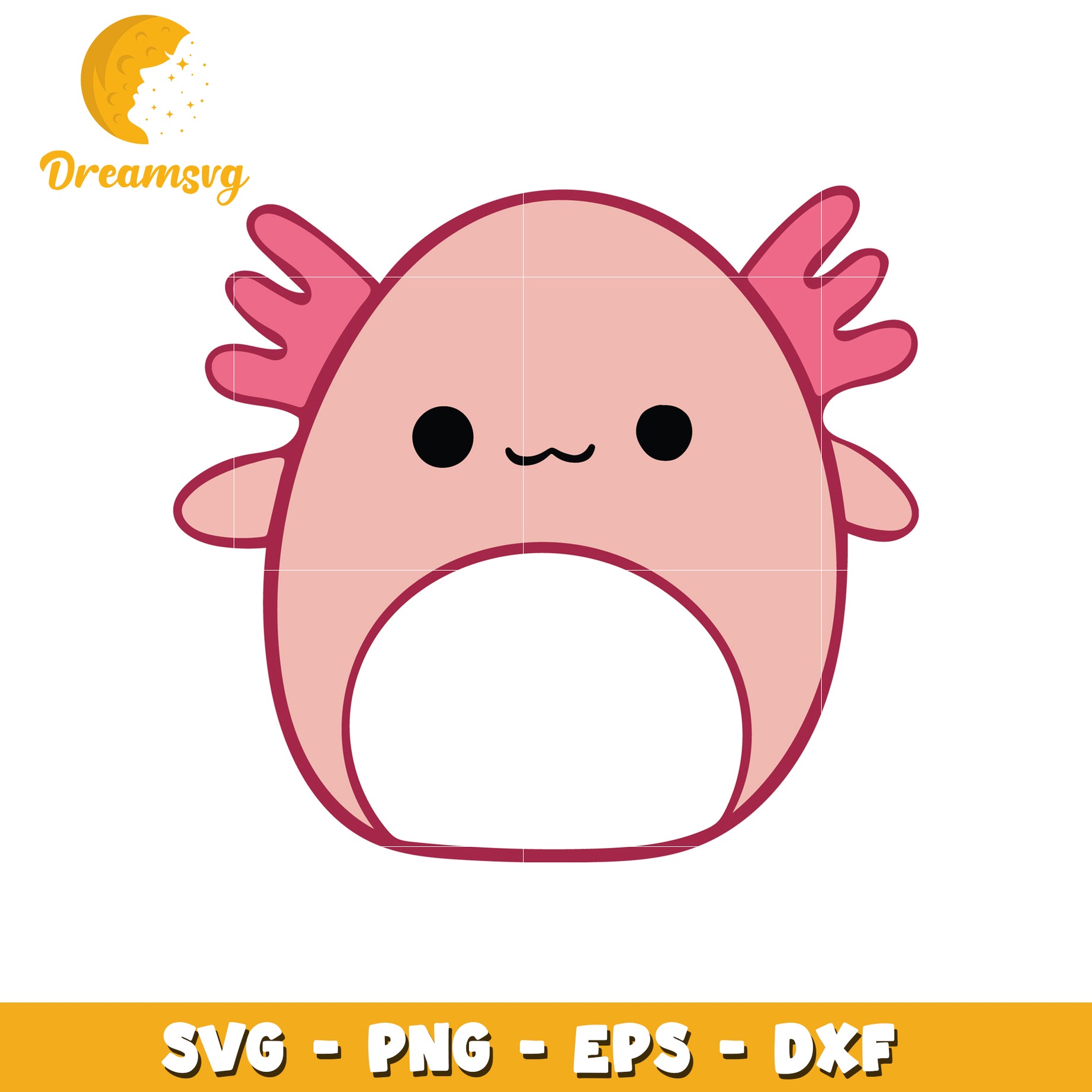 Cute Axolotl SVG PNG EPS DXF Files