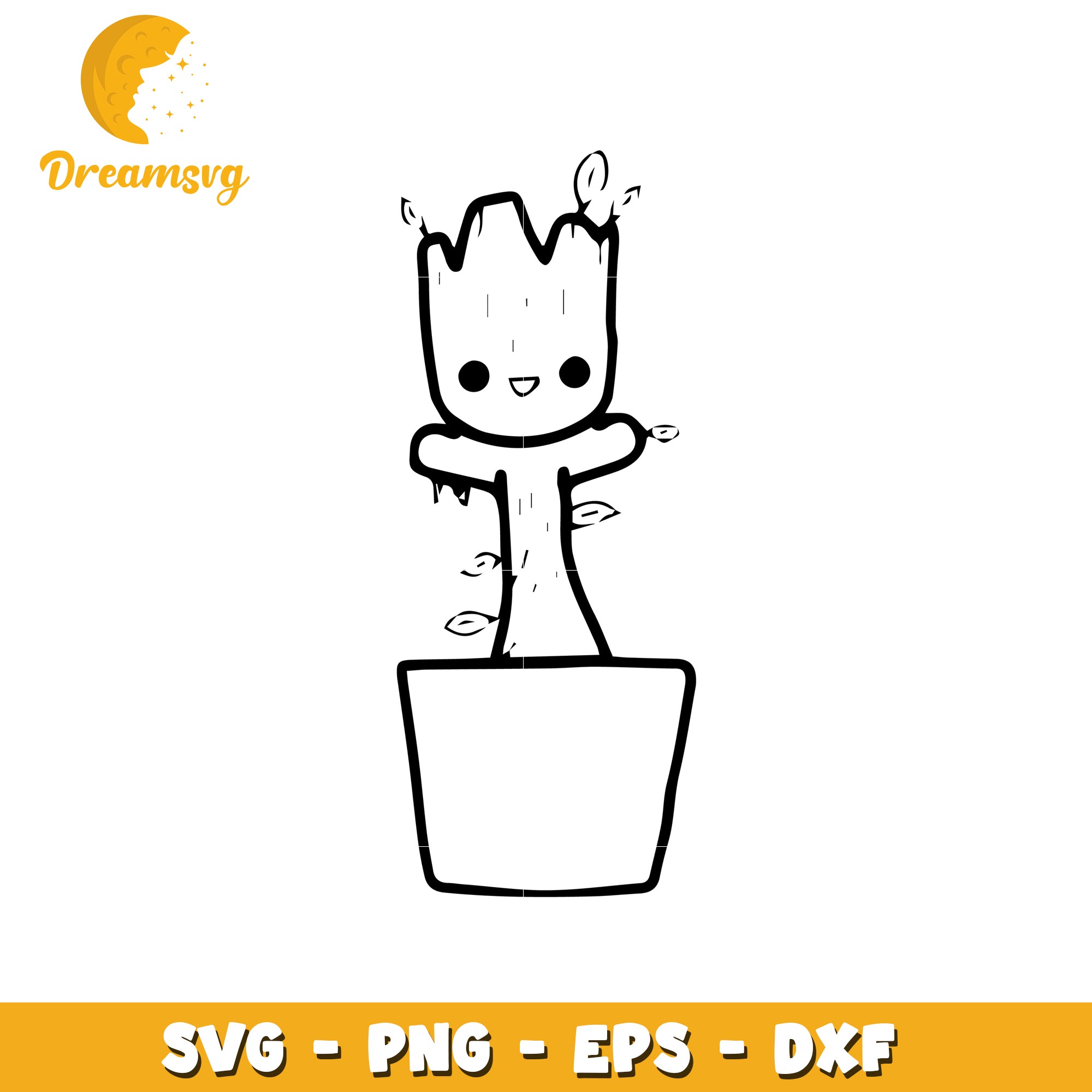 Cute Baby Groot SVG Cut File – DreamSVG Store